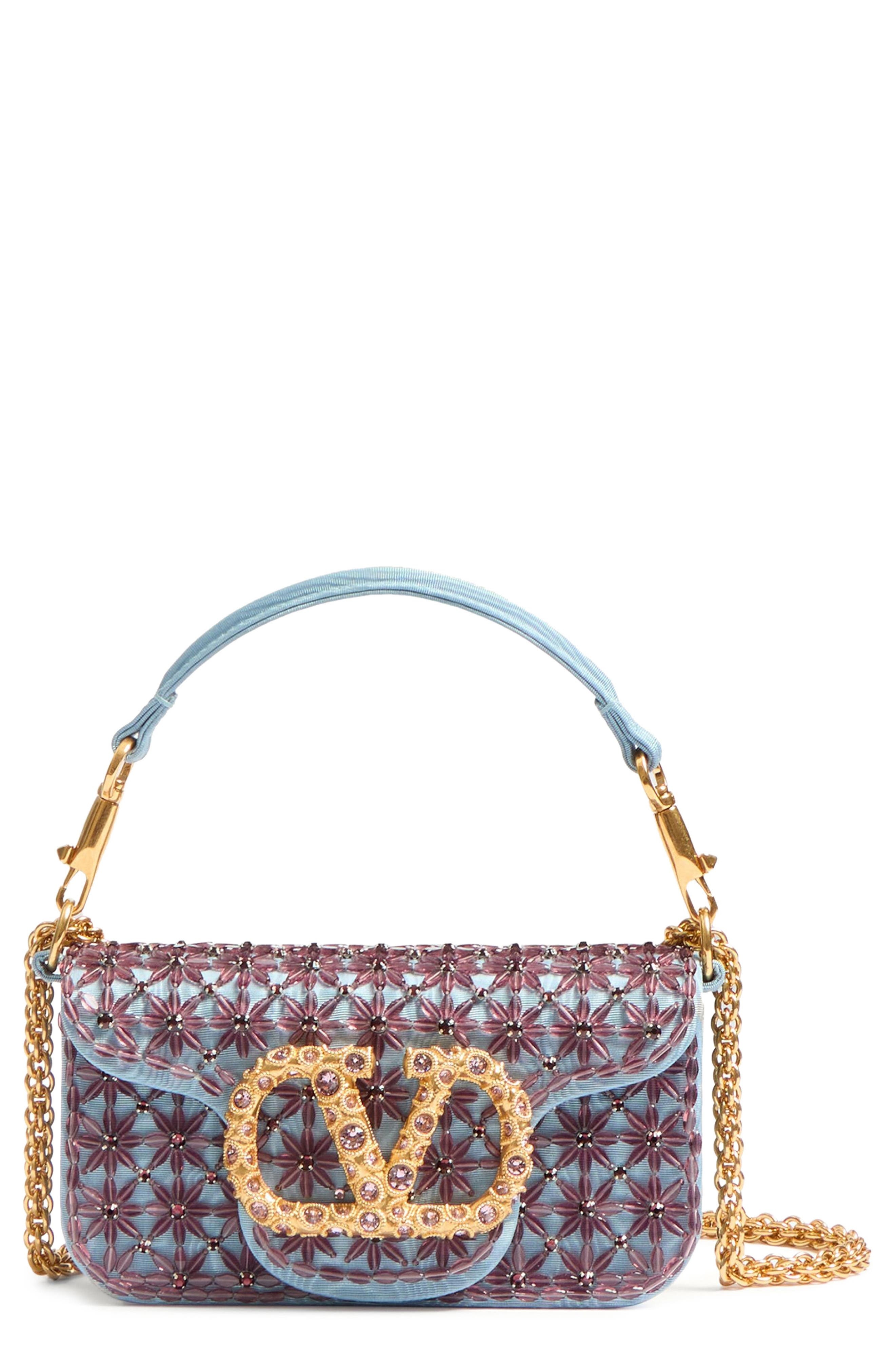 Valentino Garavani Small Locò Jeweled Shoulder Bag in Amethyst at Nordstrom - 1