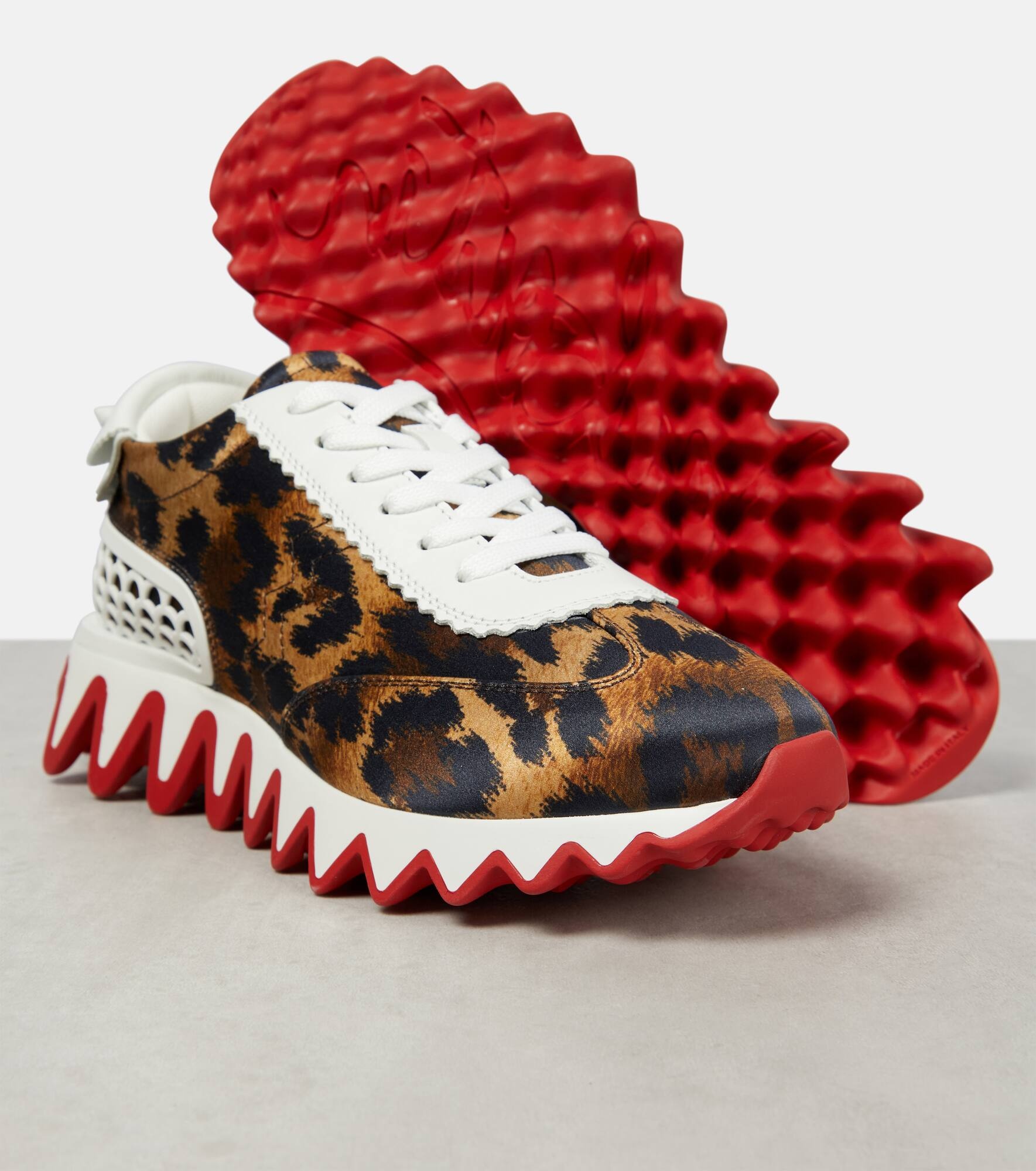 Loubishark leopard-print sneakers - 6