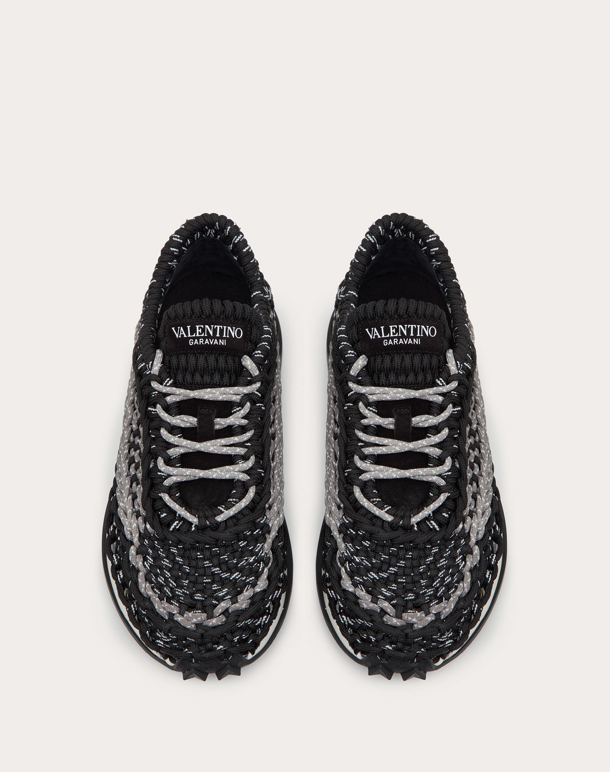 Valentino Garavani Crochet Sneakers in fabric - 4