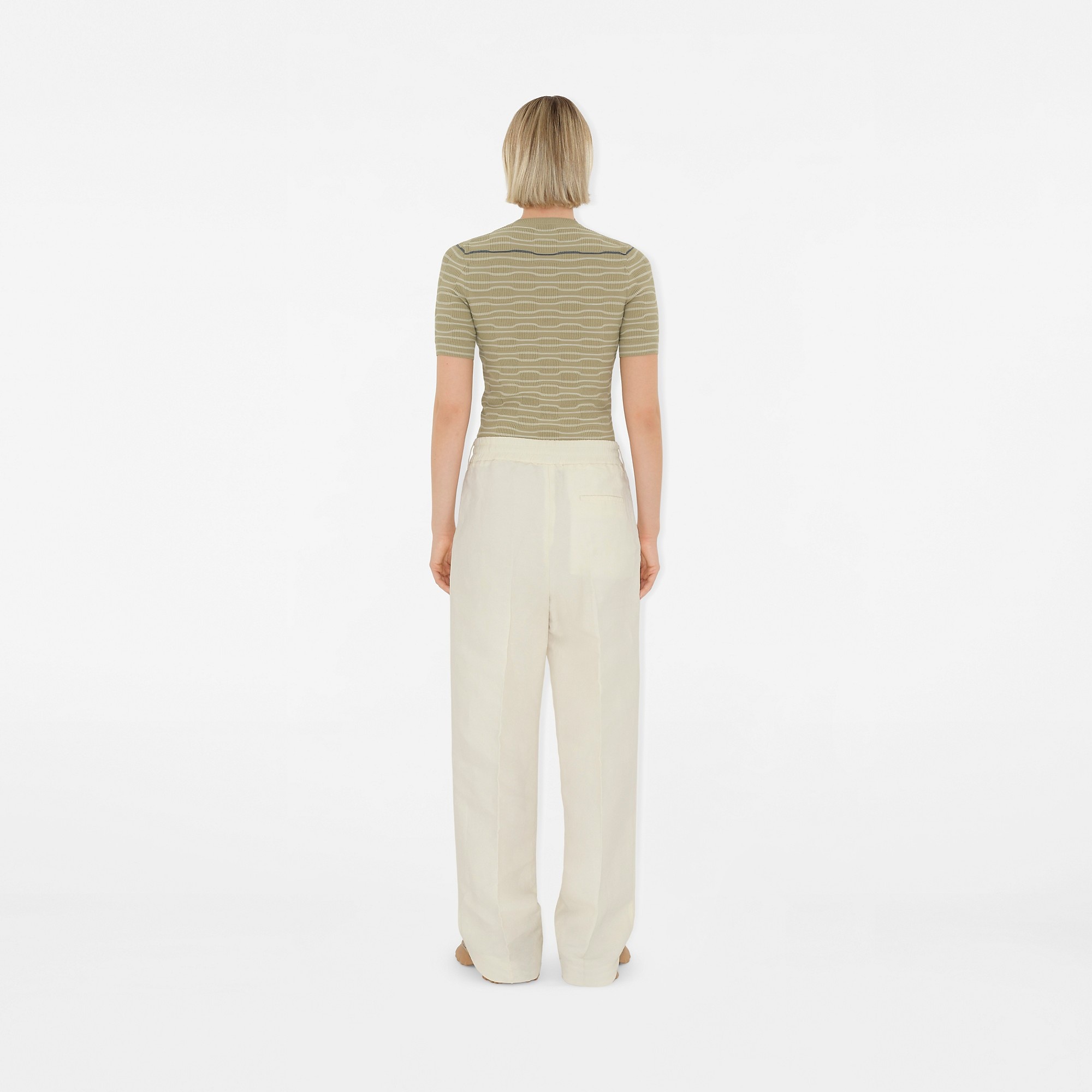 Striped Cotton Blend Top - 4