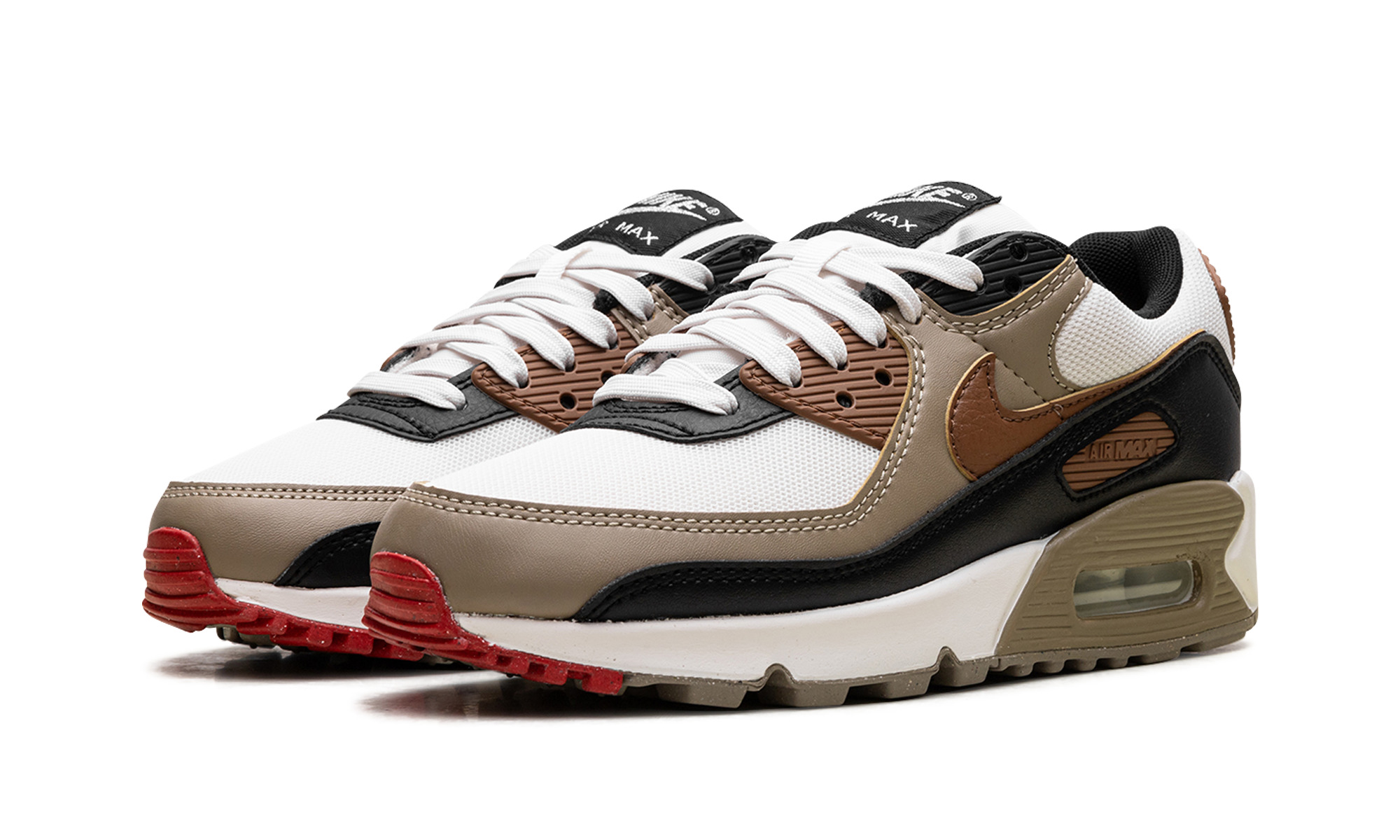 Air Max 90 WMNS "Phantom Black Fire Red Light British Tan" - 2