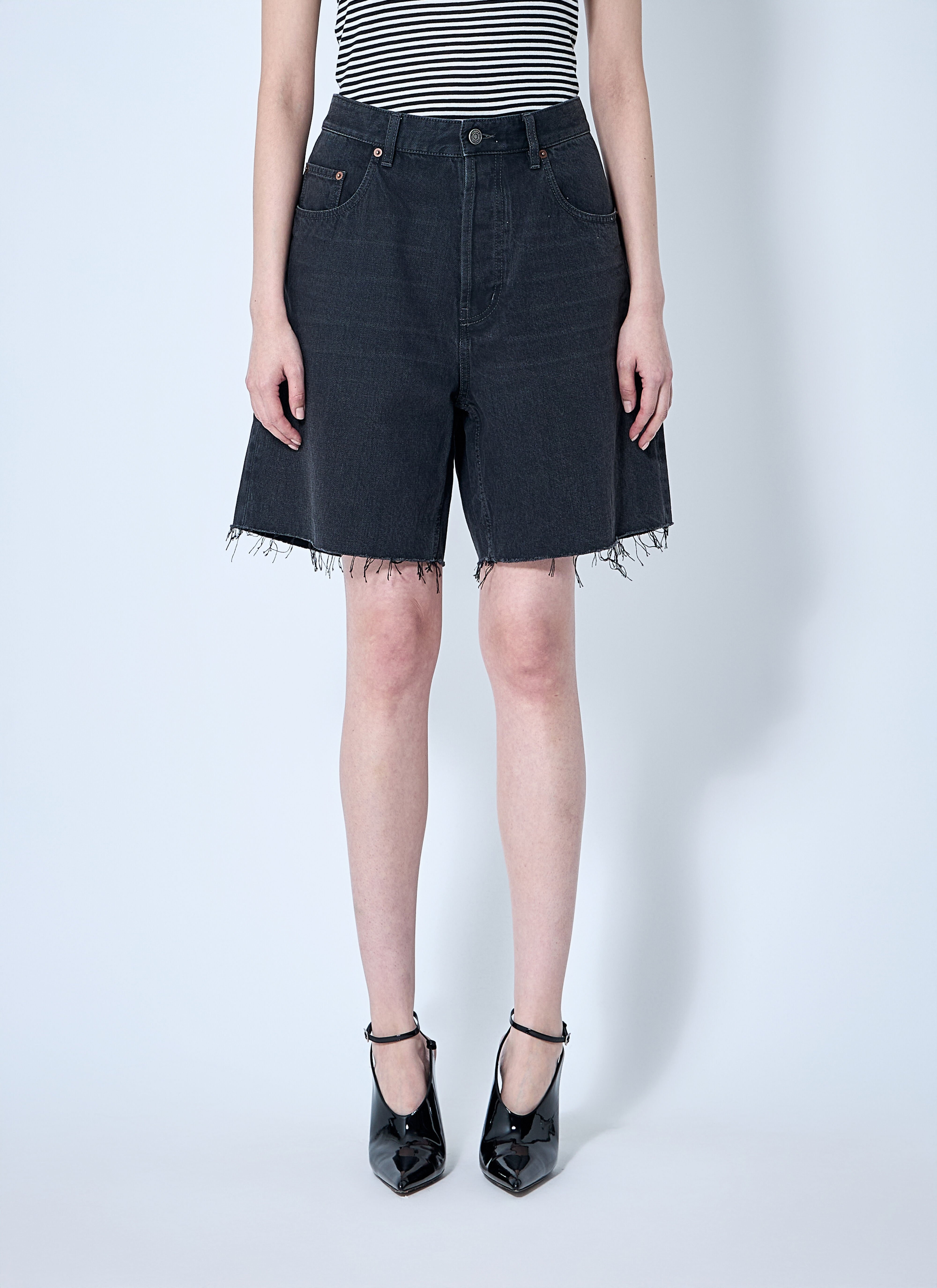 パンツ Saint Laurent BERMUDA (824078Y07YC) bermuda shorts in black vendôme denim | Saint Laurent | YSL MX