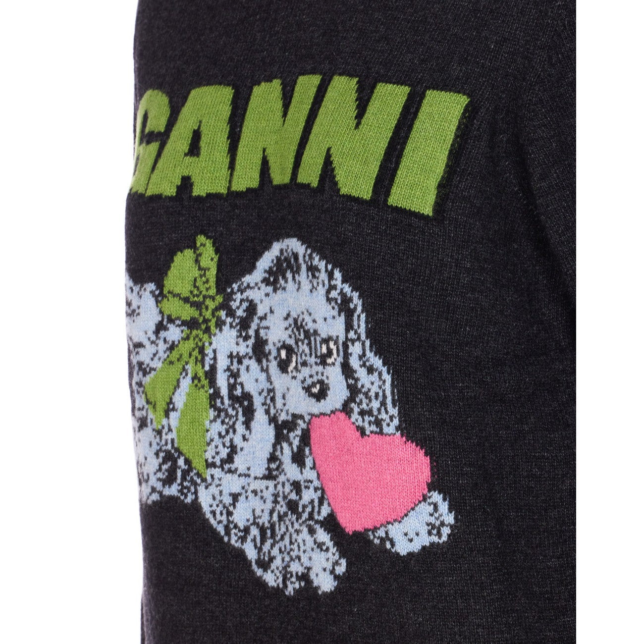 Ganni Women Logo Puppy Wool Sweater - 2