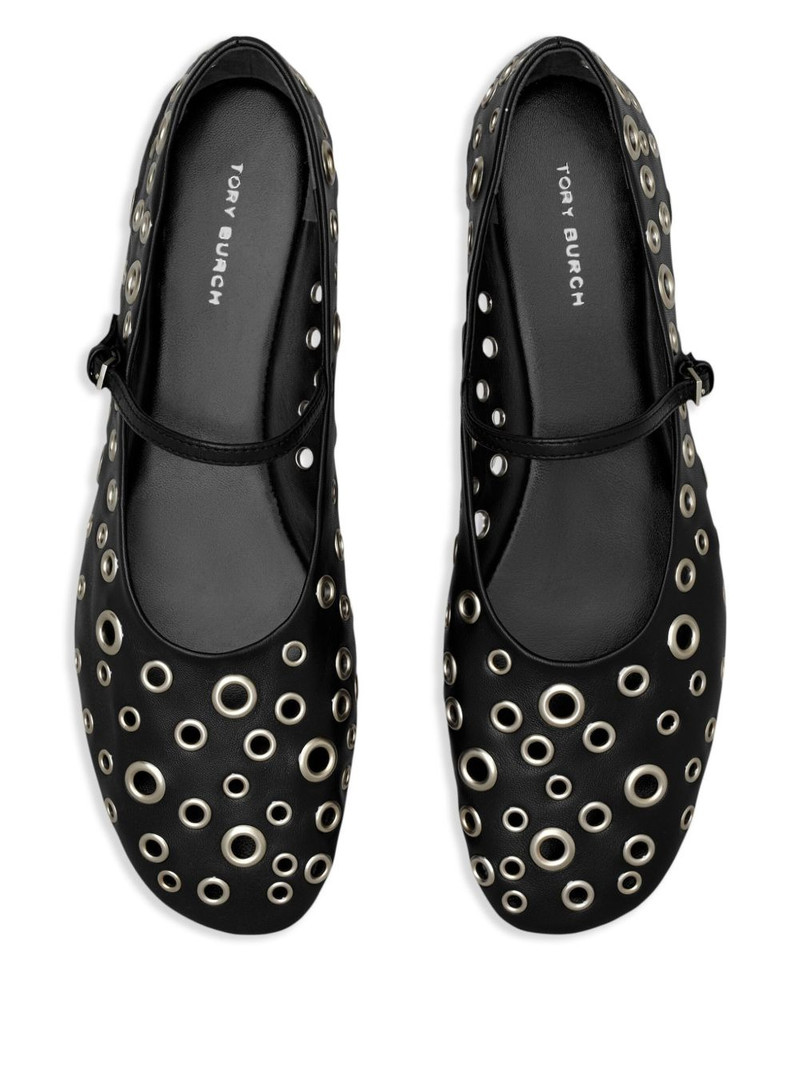 eyelet-embellished ballet flats 3