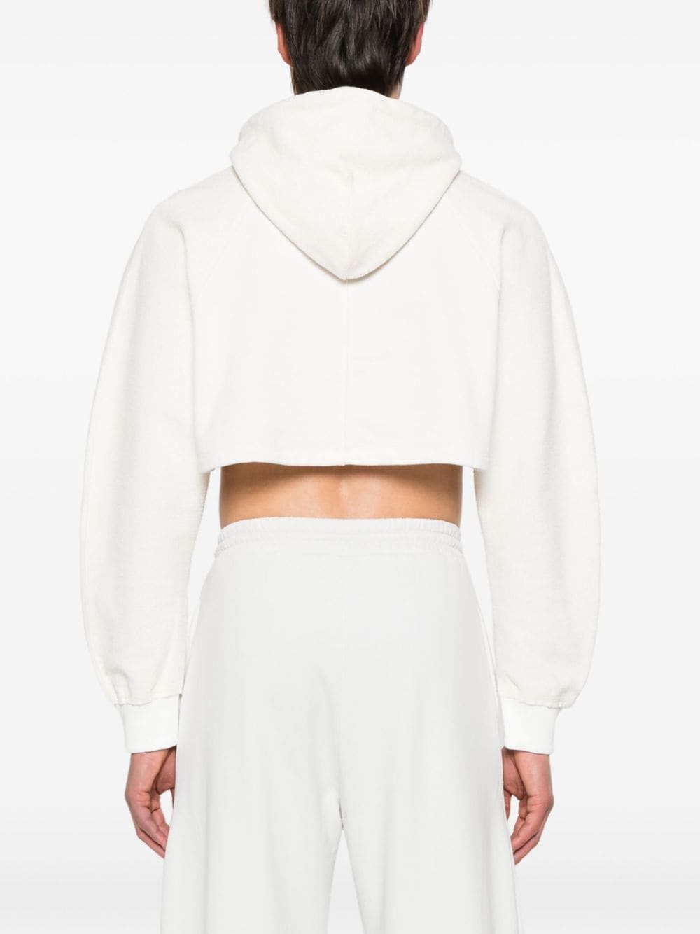 cotton cropped hoodie - 5