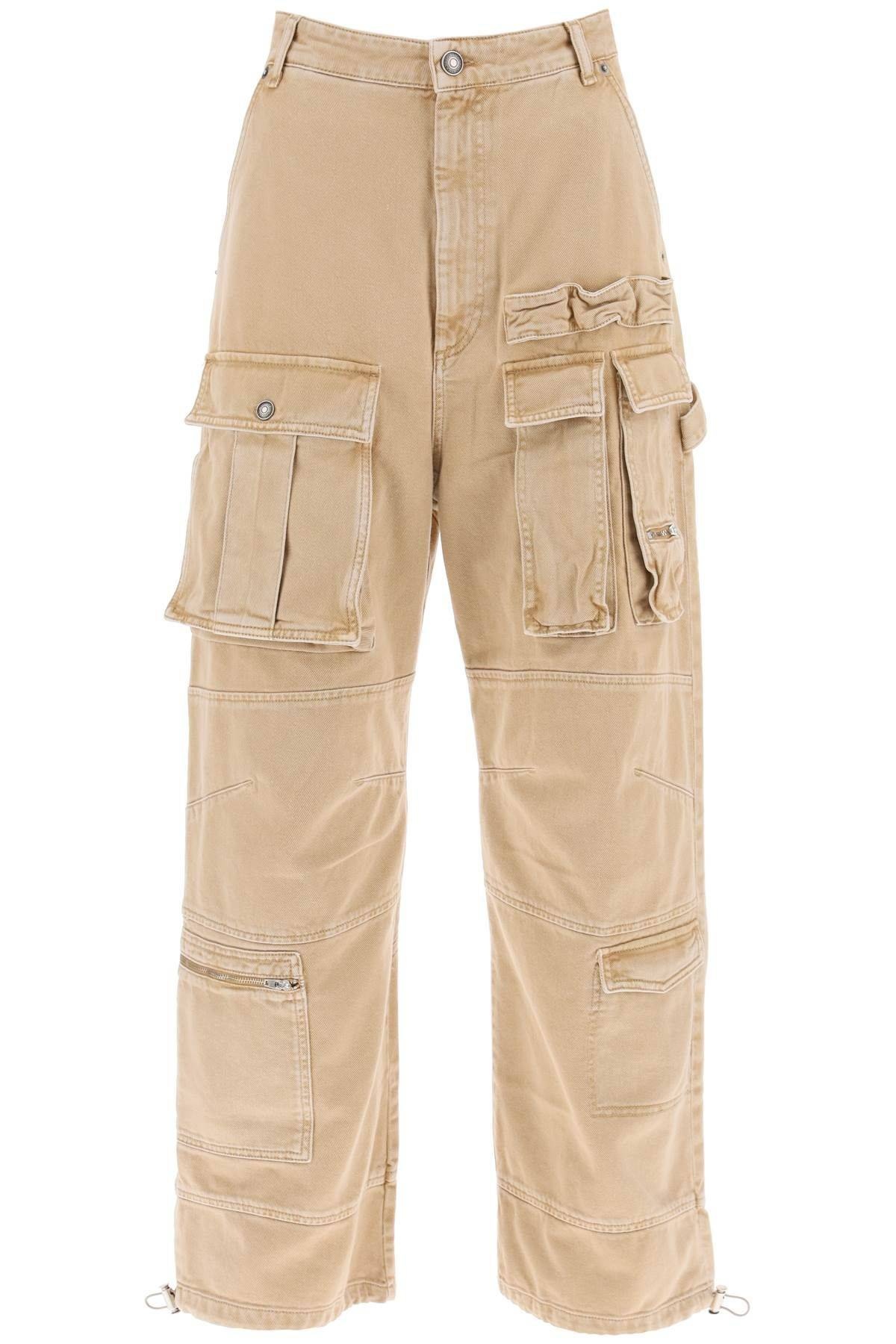 'VANDA' CARGO PANTS IN DENIM - 1