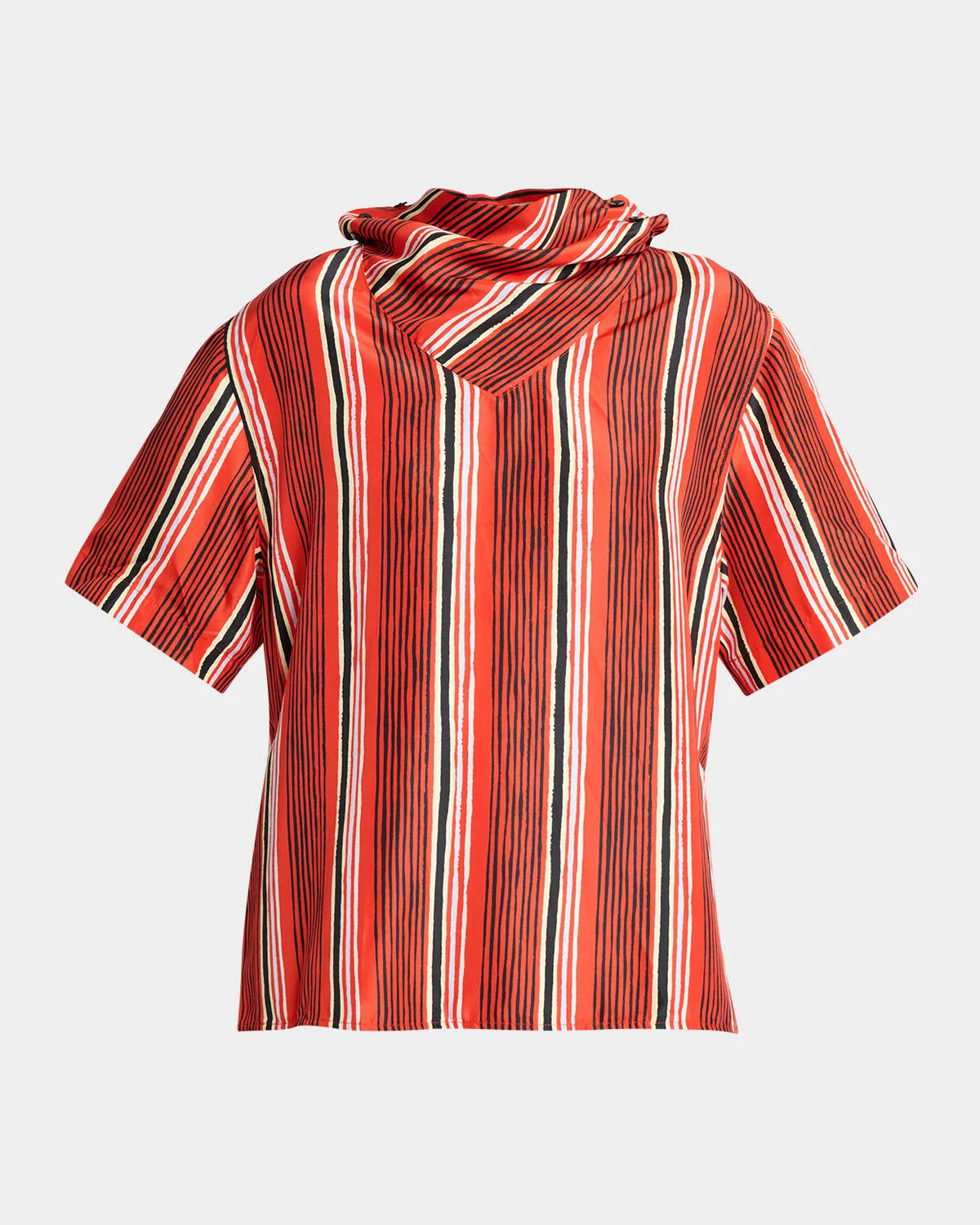 Amira Stripe Silk Top - 1