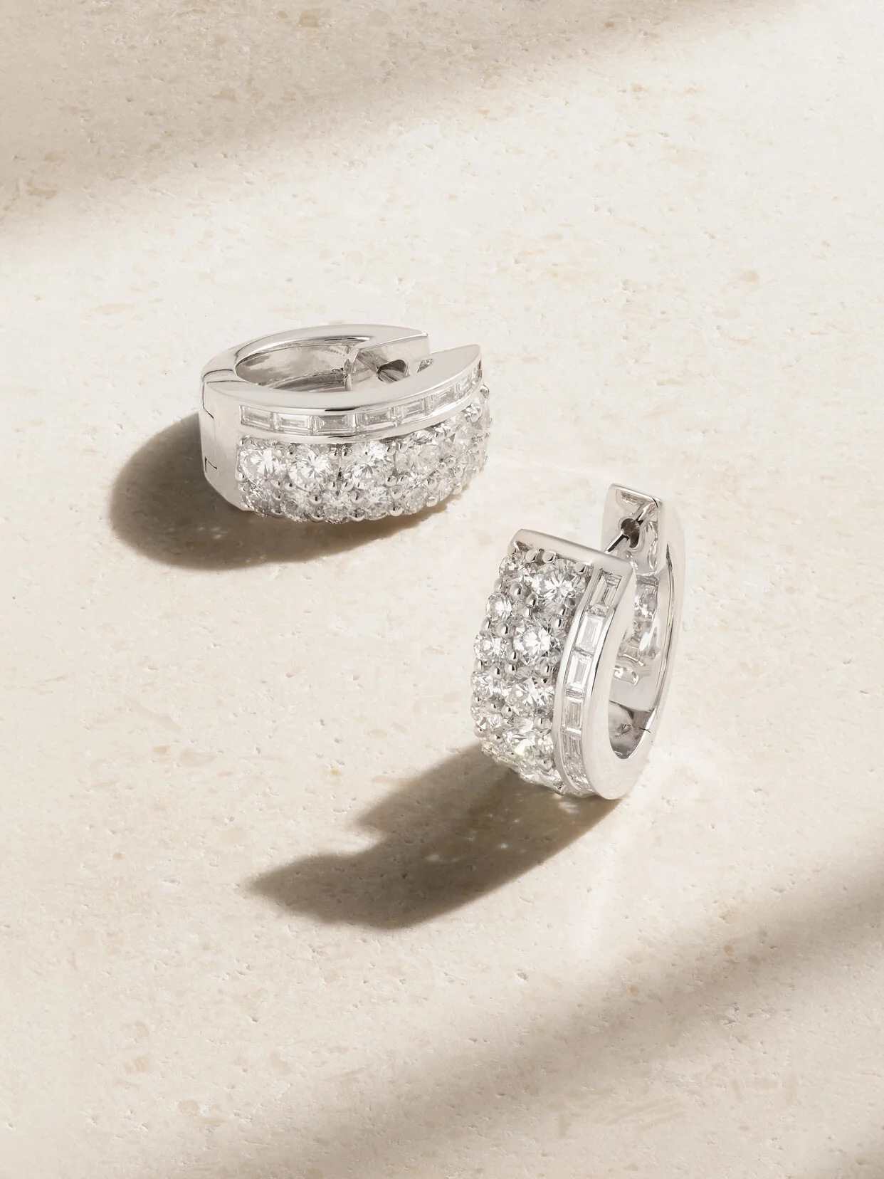 Lola 18-karat White Gold Diamond Hoop Earrings - 1