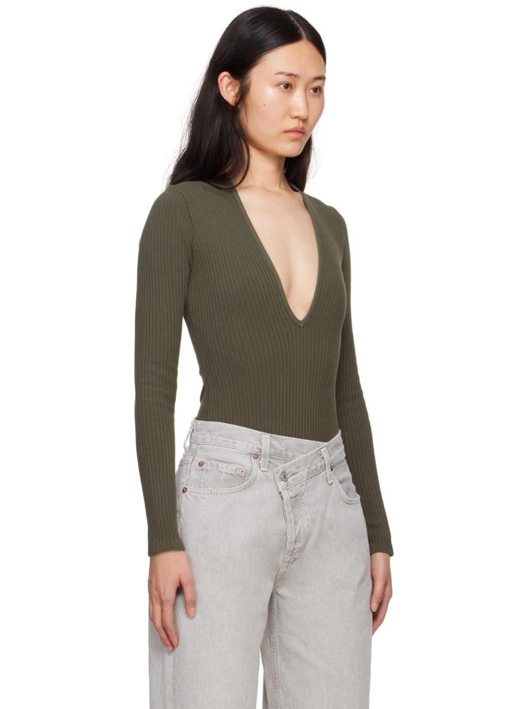 Khaki Zena Bodysuit - 2