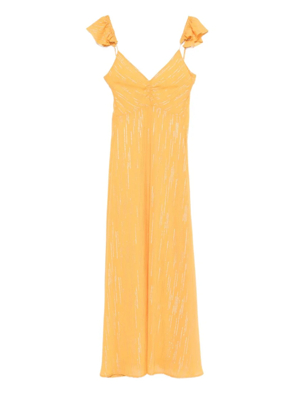 ruffled-detail sleeveless maxi dress - 1