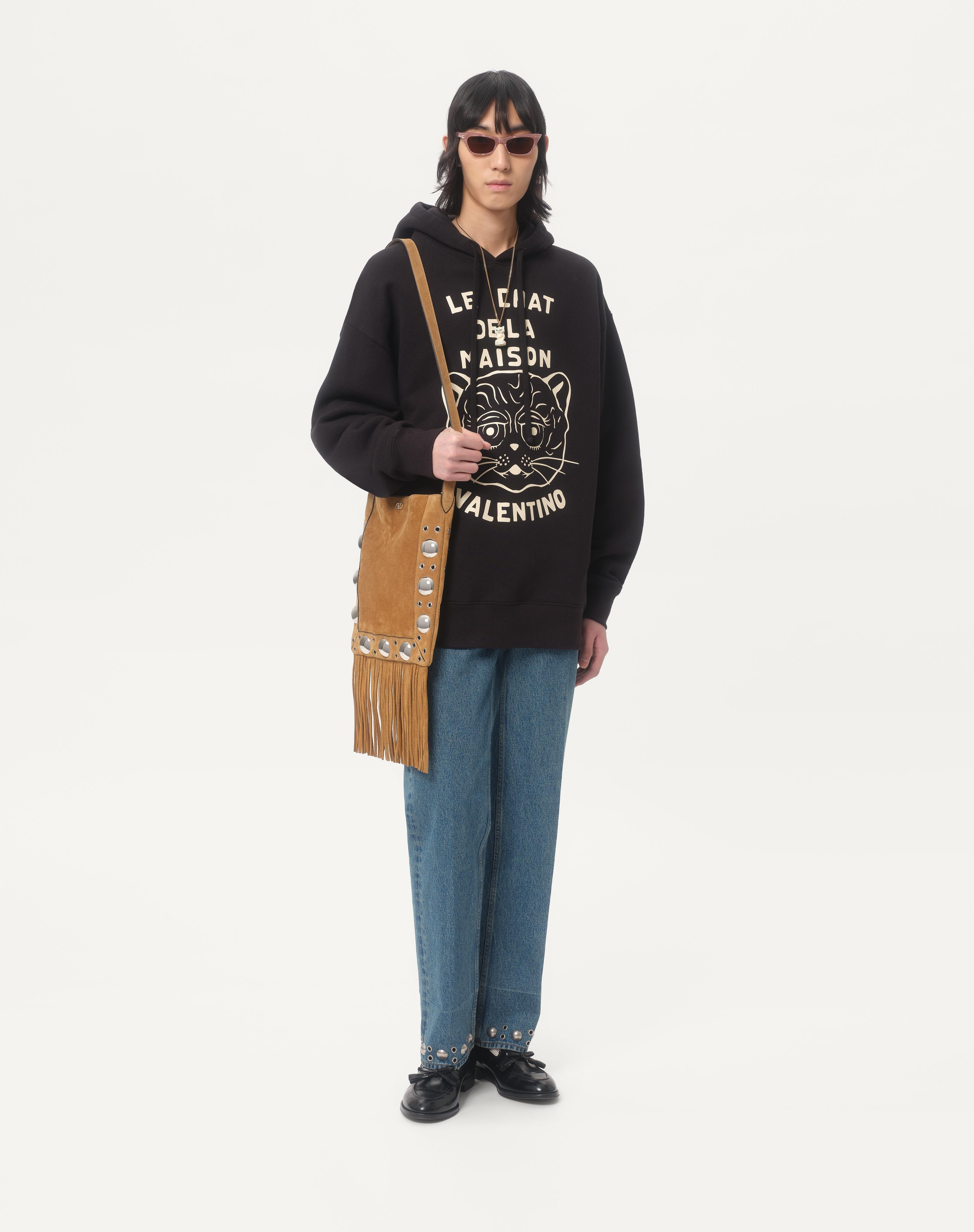 COTTON SWEATSHIRT WITH CHAT DE LA MAISON PATCH - 2