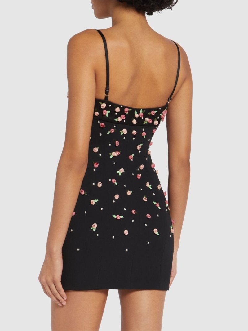 Embroidered cady mini dress - 3