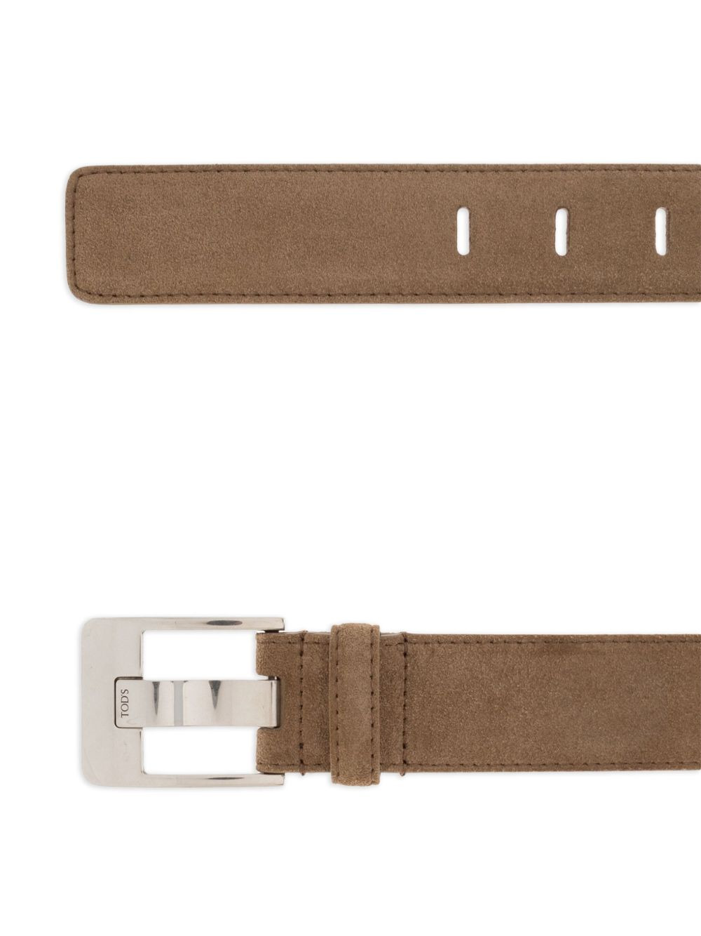 suede-leather buckle belt - 3