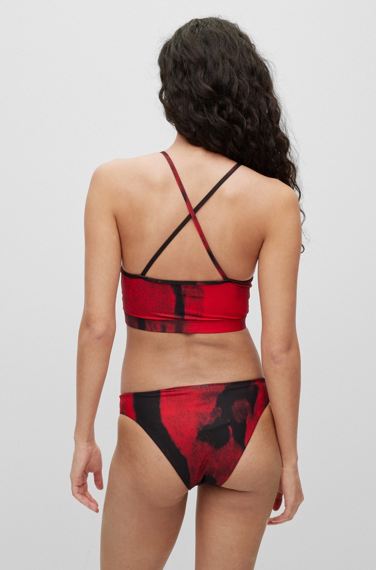 SEASONAL-PRINT BIKINI BOTTOMS WITH LOGO DETAIL - 5