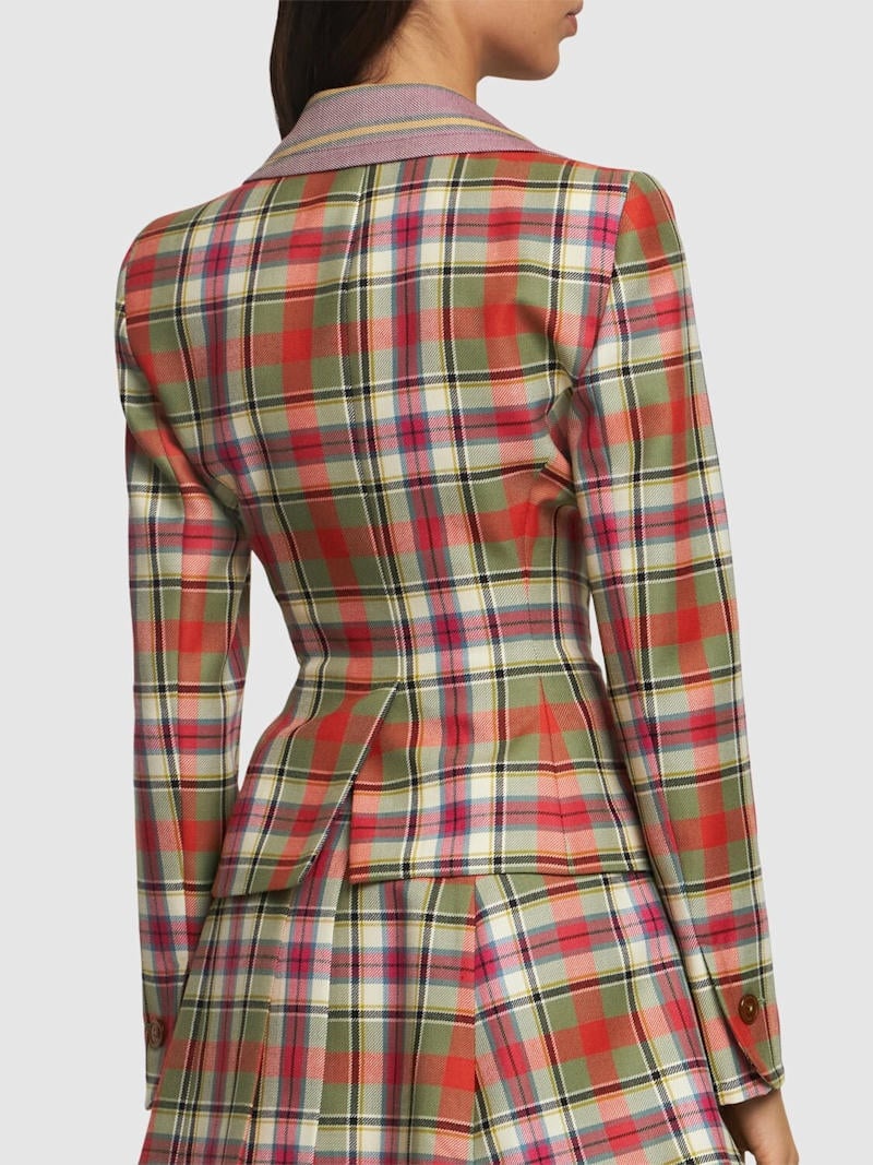 ジャケット VIVIENNE WESTWOOD GIACCA MONOPETTO DRUNKEN IN LANA TARTAN Giacca drunken in lana tartan - Vivienne Westwood - Donna
