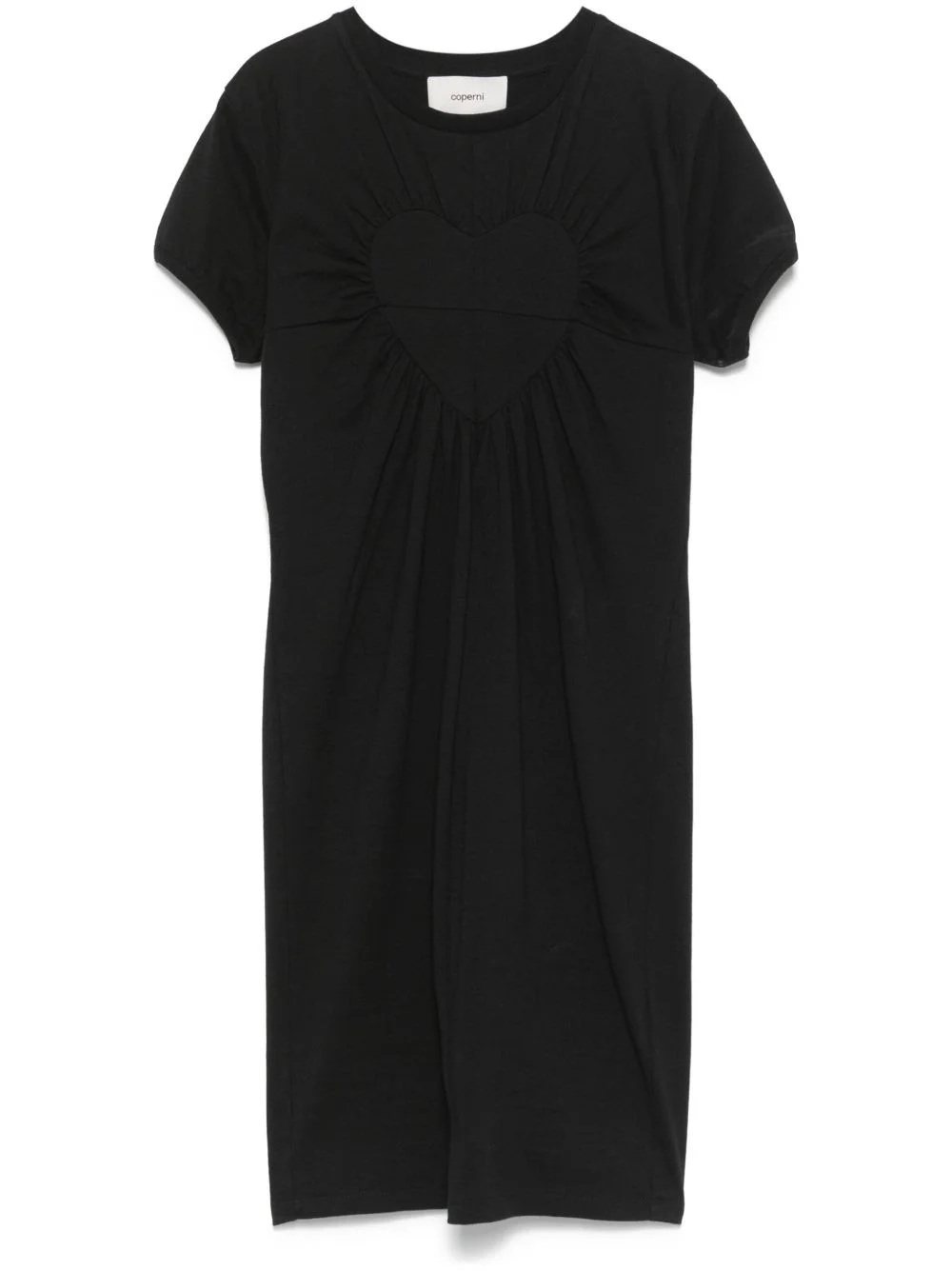 gathered heart-motif mini dress - 1