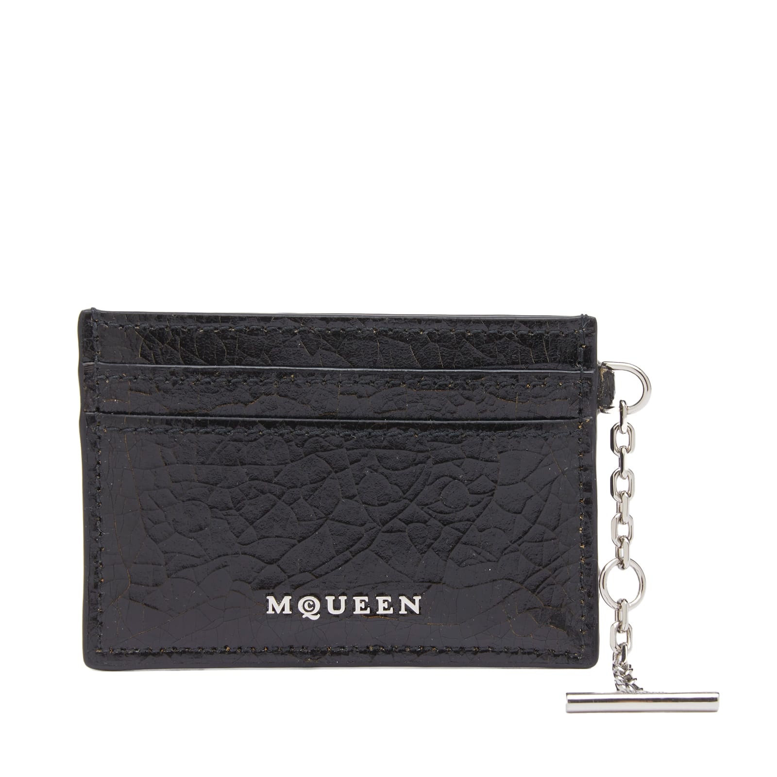 Alexander McQueen Sling Crackled Leather Card Holder - 1