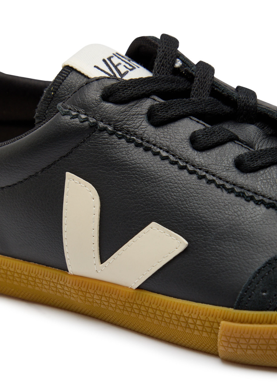 Veja Volley Panelled Grained Leather Sneakers - 4
