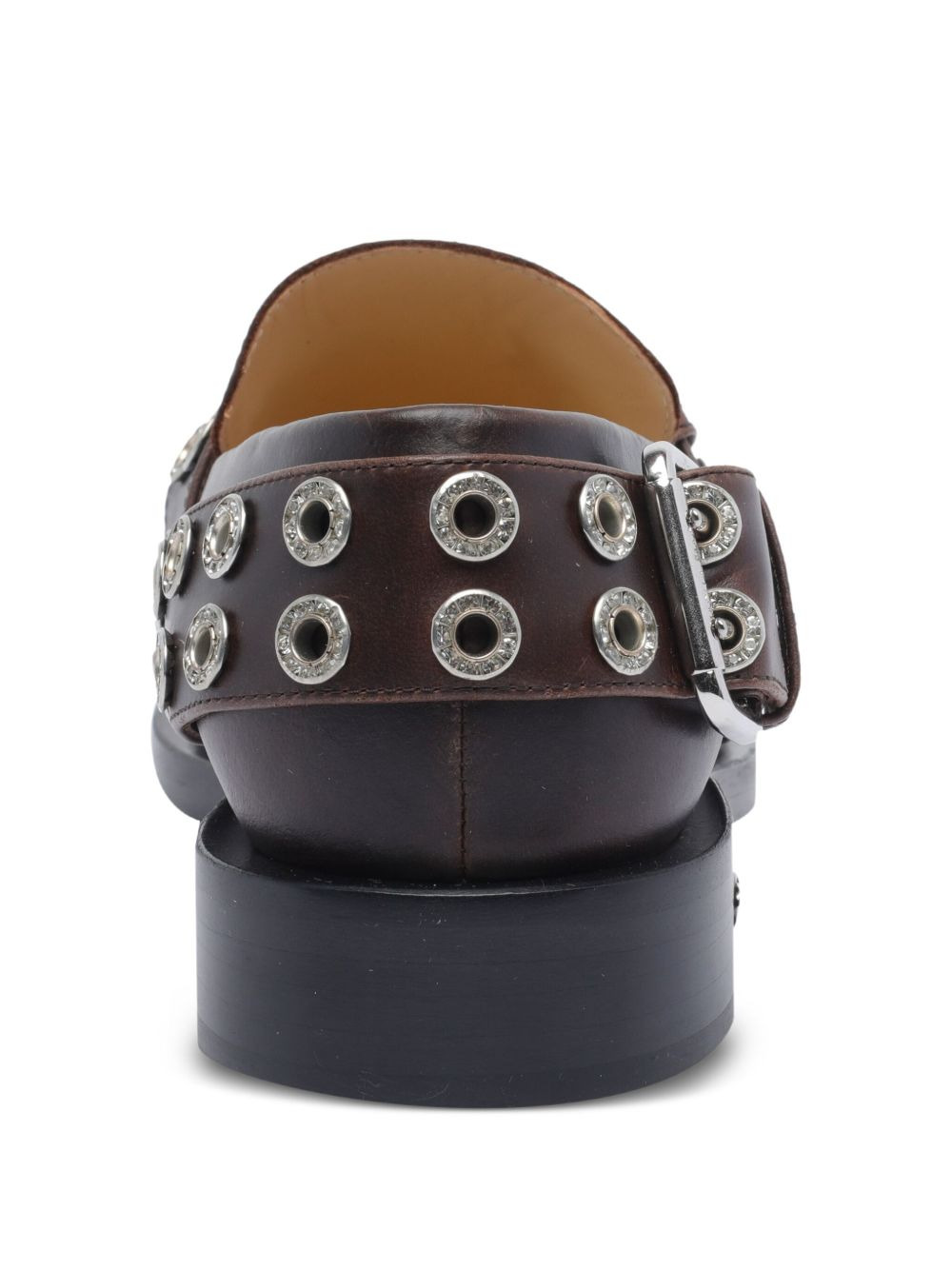 buckle-detail eyelet loafers - 3