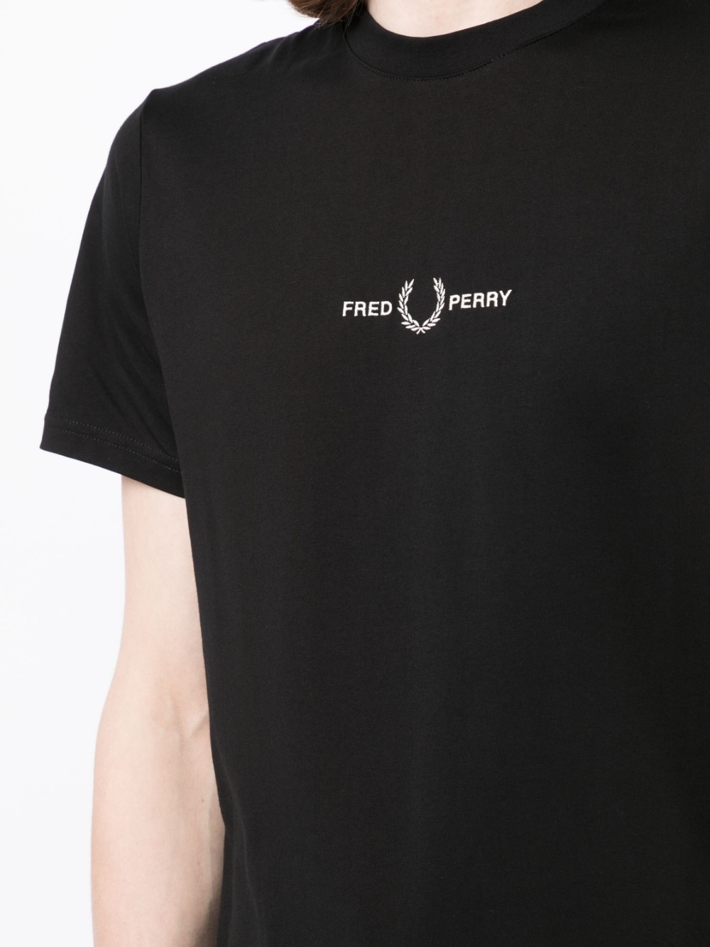 logo-embroidery cotton T-shirt - 5