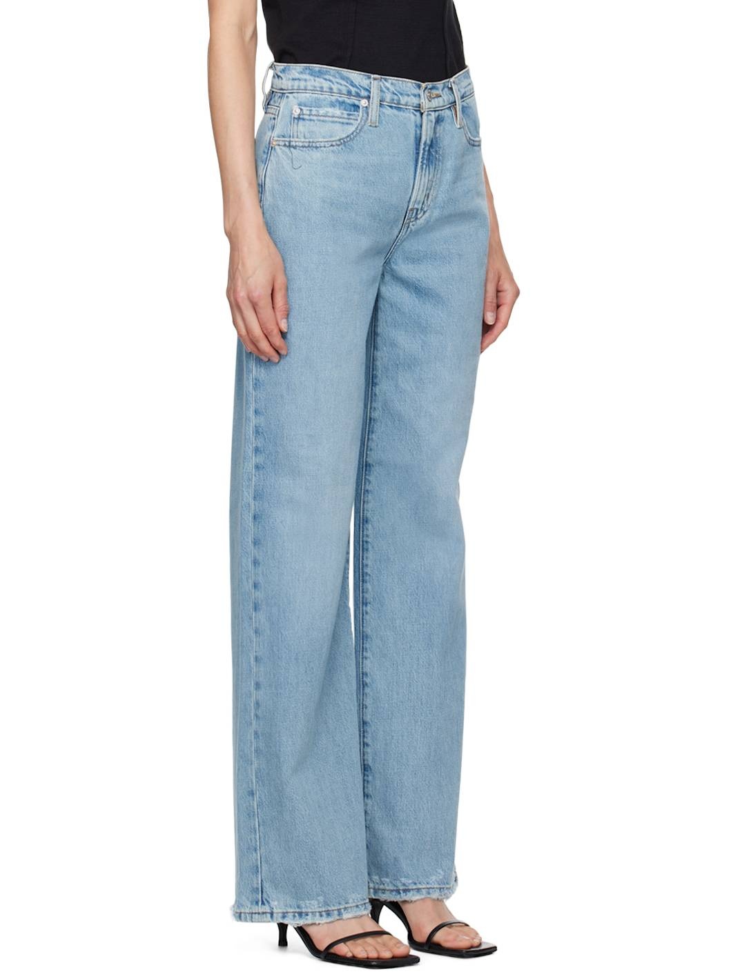 Blue 'Le Jane Wide Leg' Jeans - 2