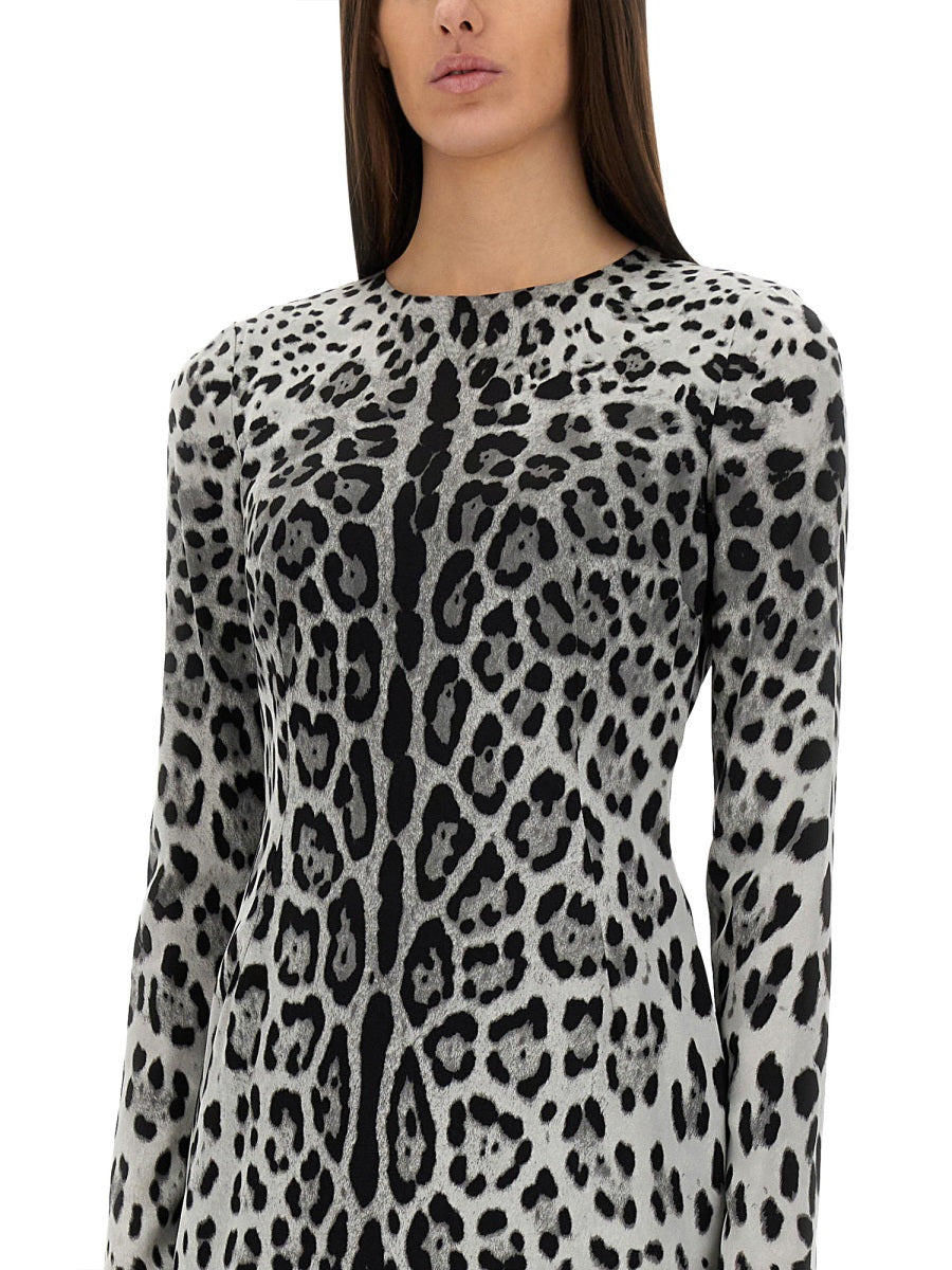 Dolce & Gabbana Women Charmeuse Sheath Longuette Dress - 4