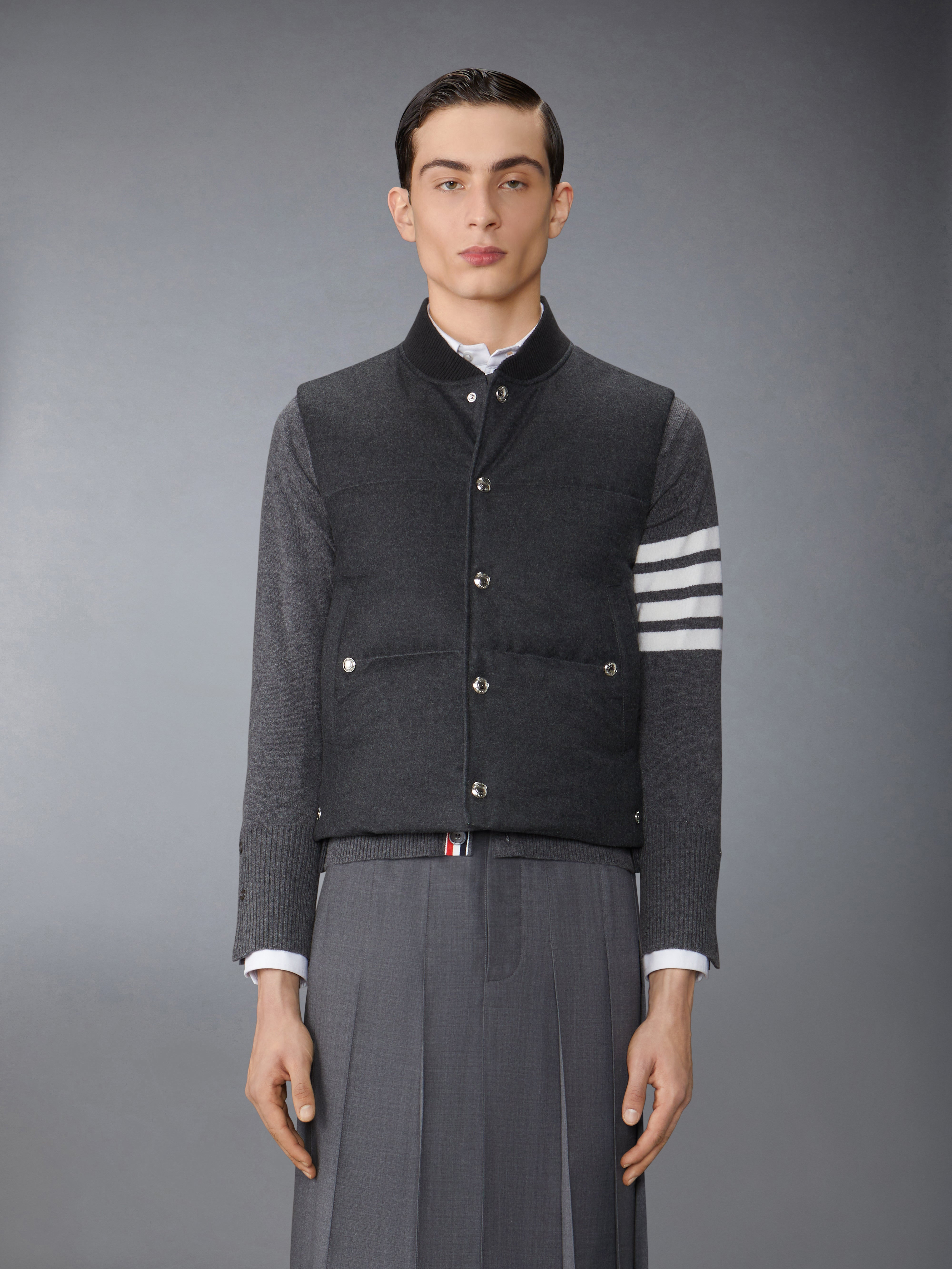 Wool Flannel Down Fill Vest - 2