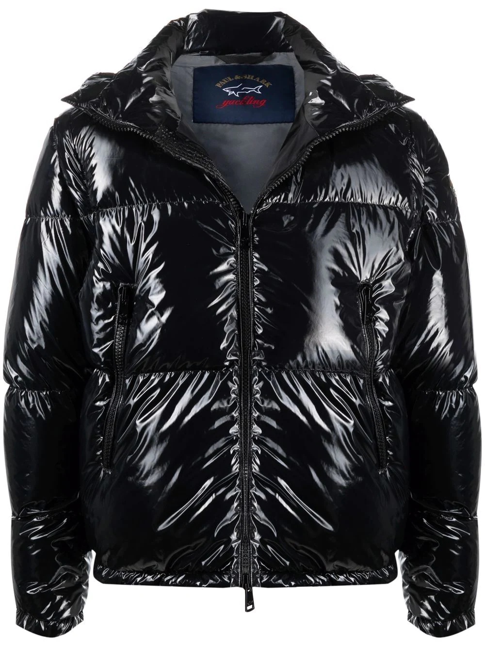 polished padded down jacket - 1