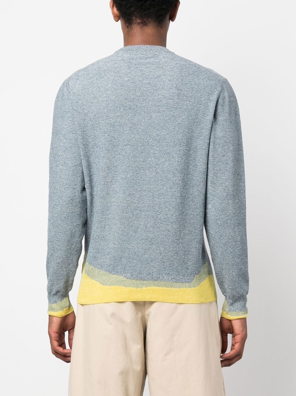 ribbed-knit crew neck sweatshirt - 4
