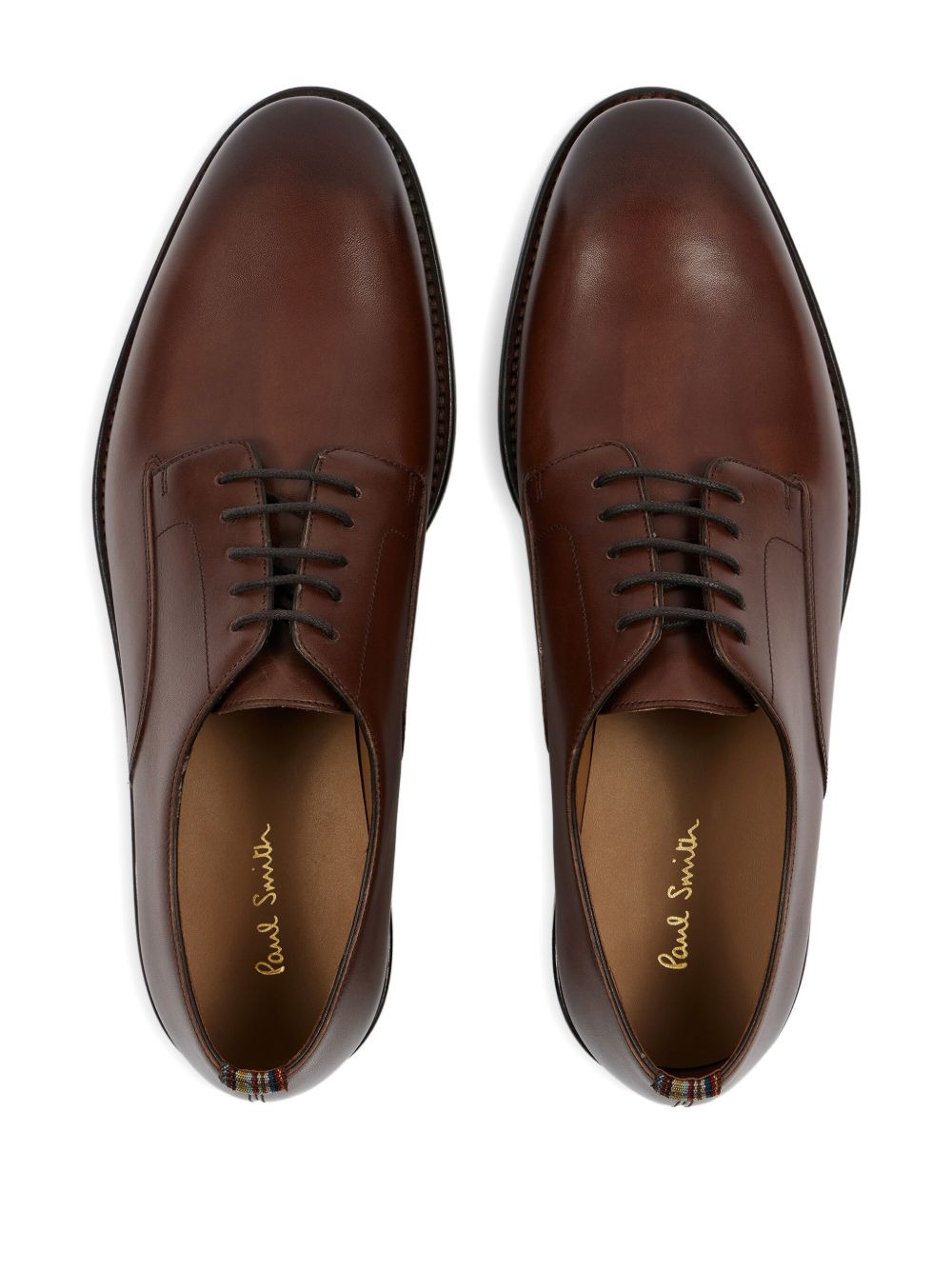 lace-up leather derby shoes - 2