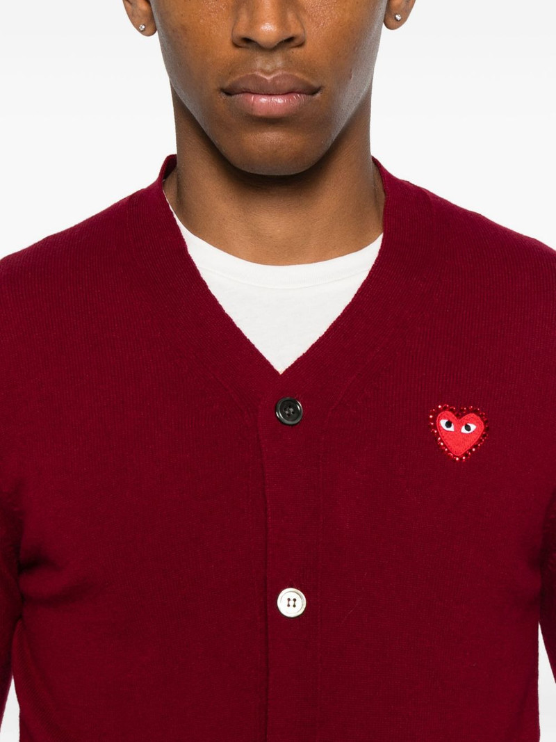 logo-patch cardigan 5