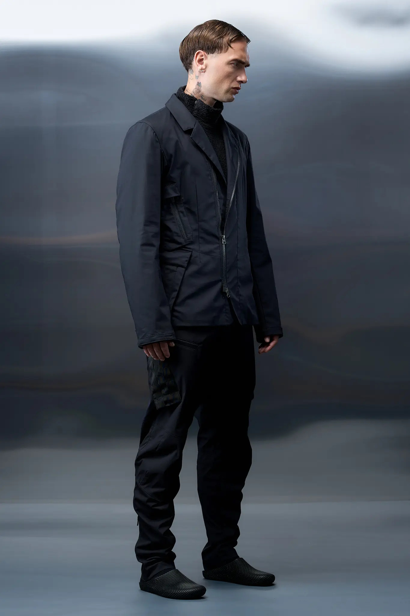 J29-CH Micro Twill Blazer Black - 4