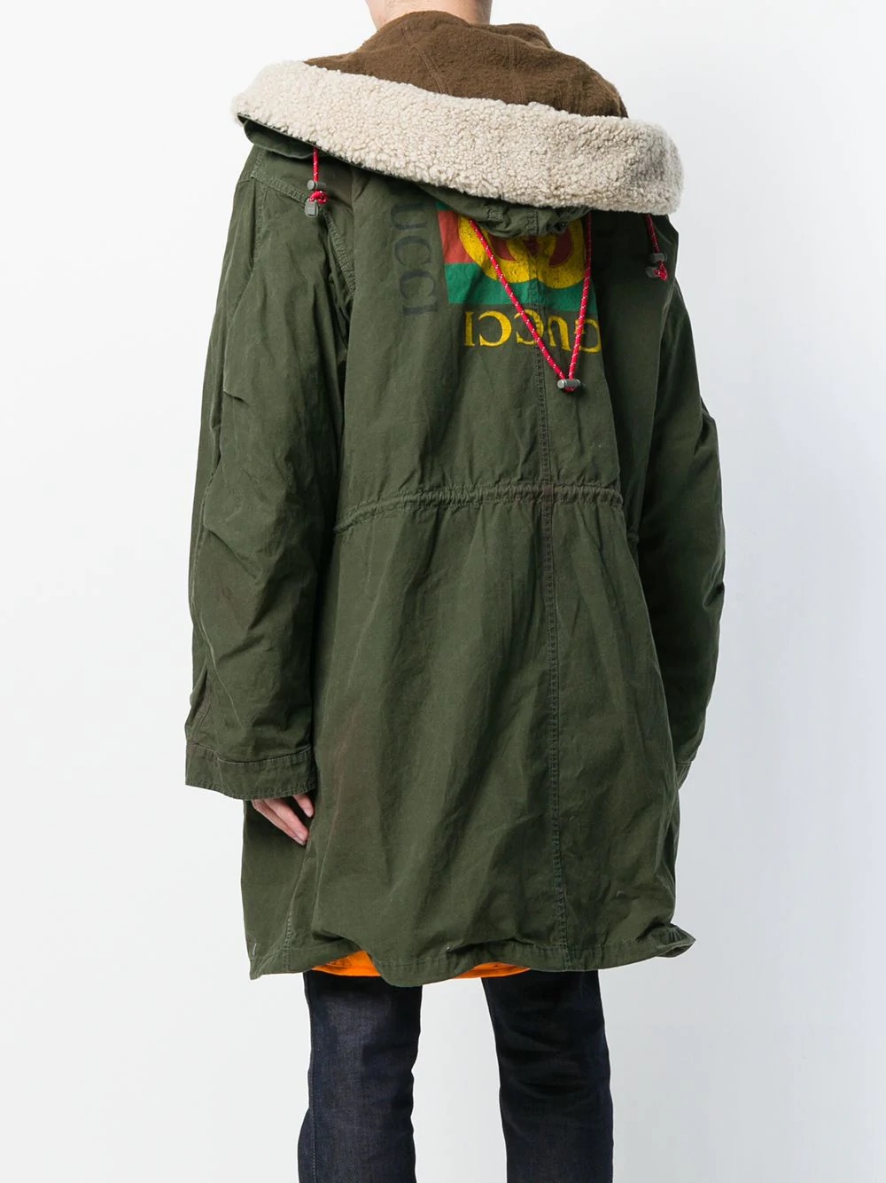 oversized retro parka coat - 4