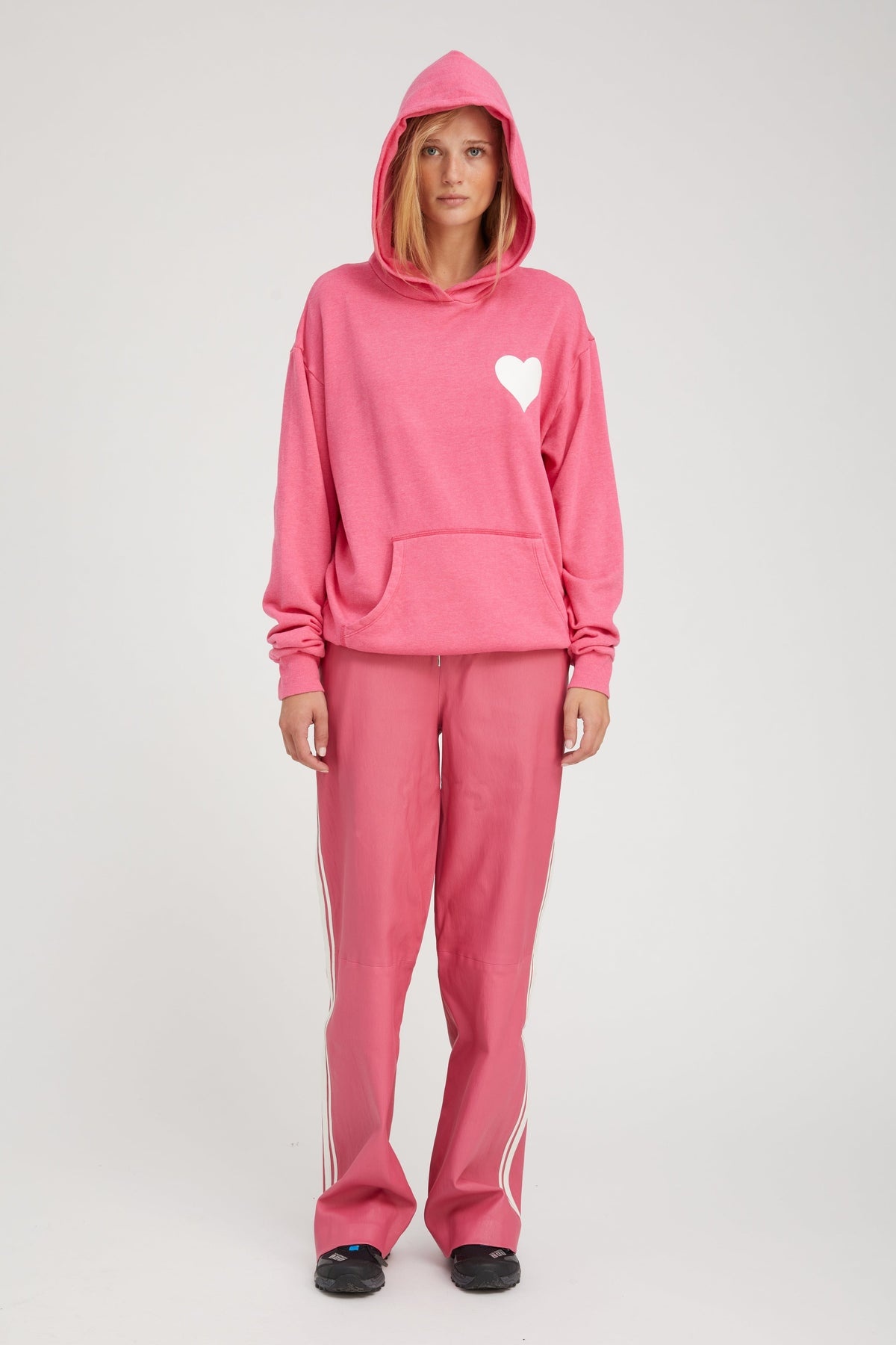 HOT PINK HEART HOODIE - 1