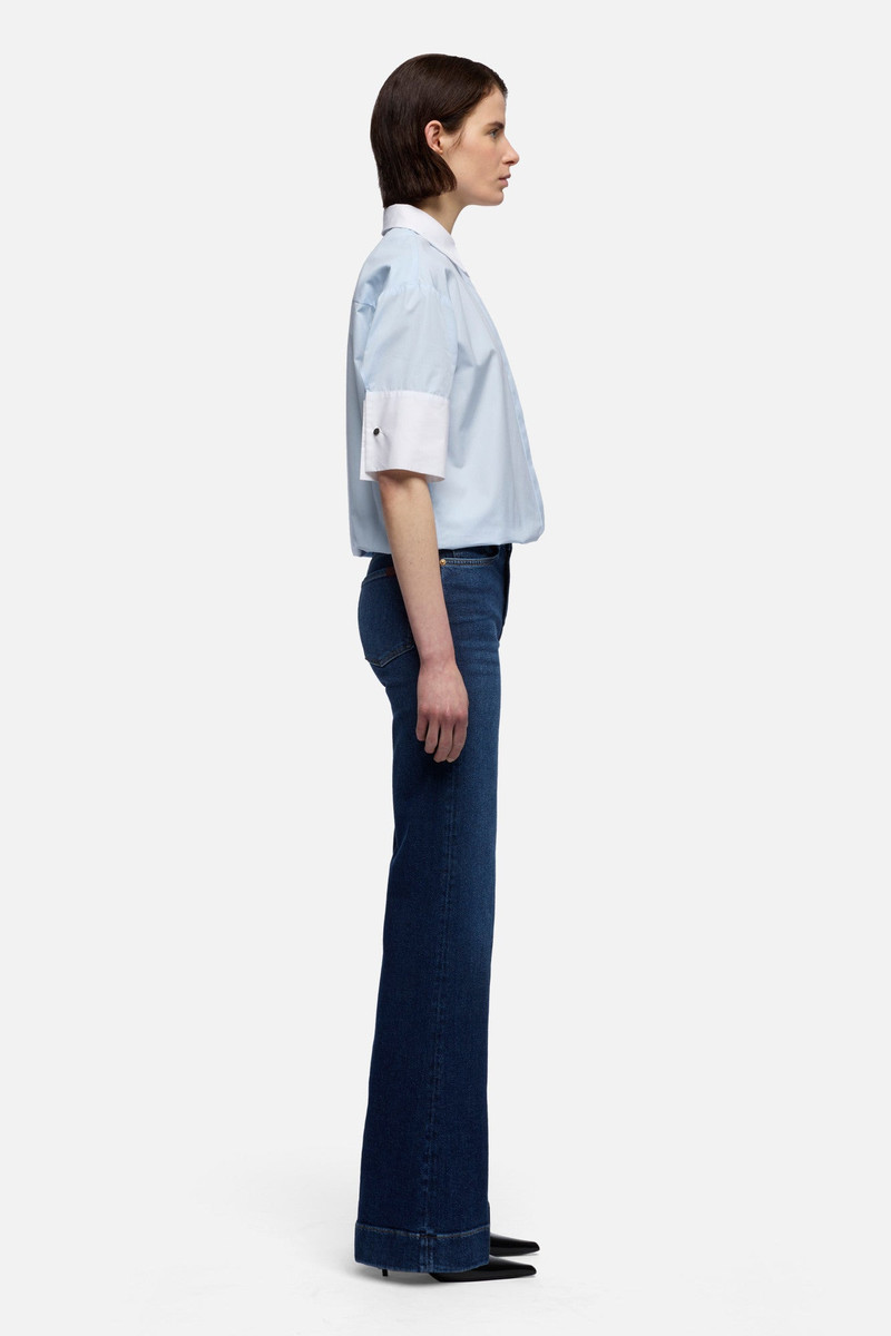 SHORT SLEEVE SHIRT in Poplin Sky Blue 6