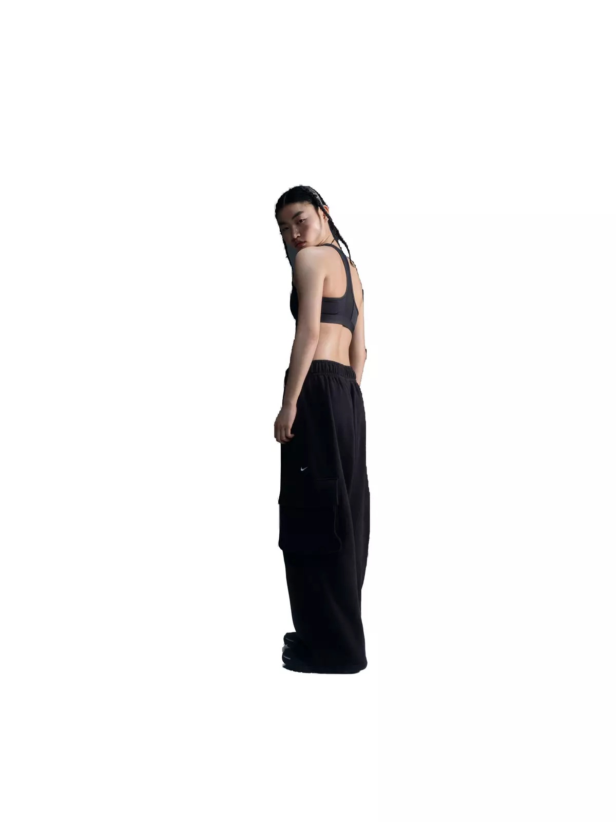 Women's Sportswear Low-Rise Oversized French Terry Open-Hem Pants - 4