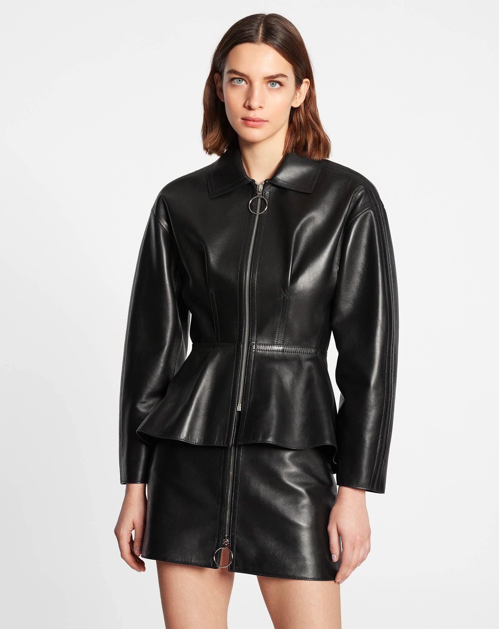 PEPLUM LEATHER JACKET - 3