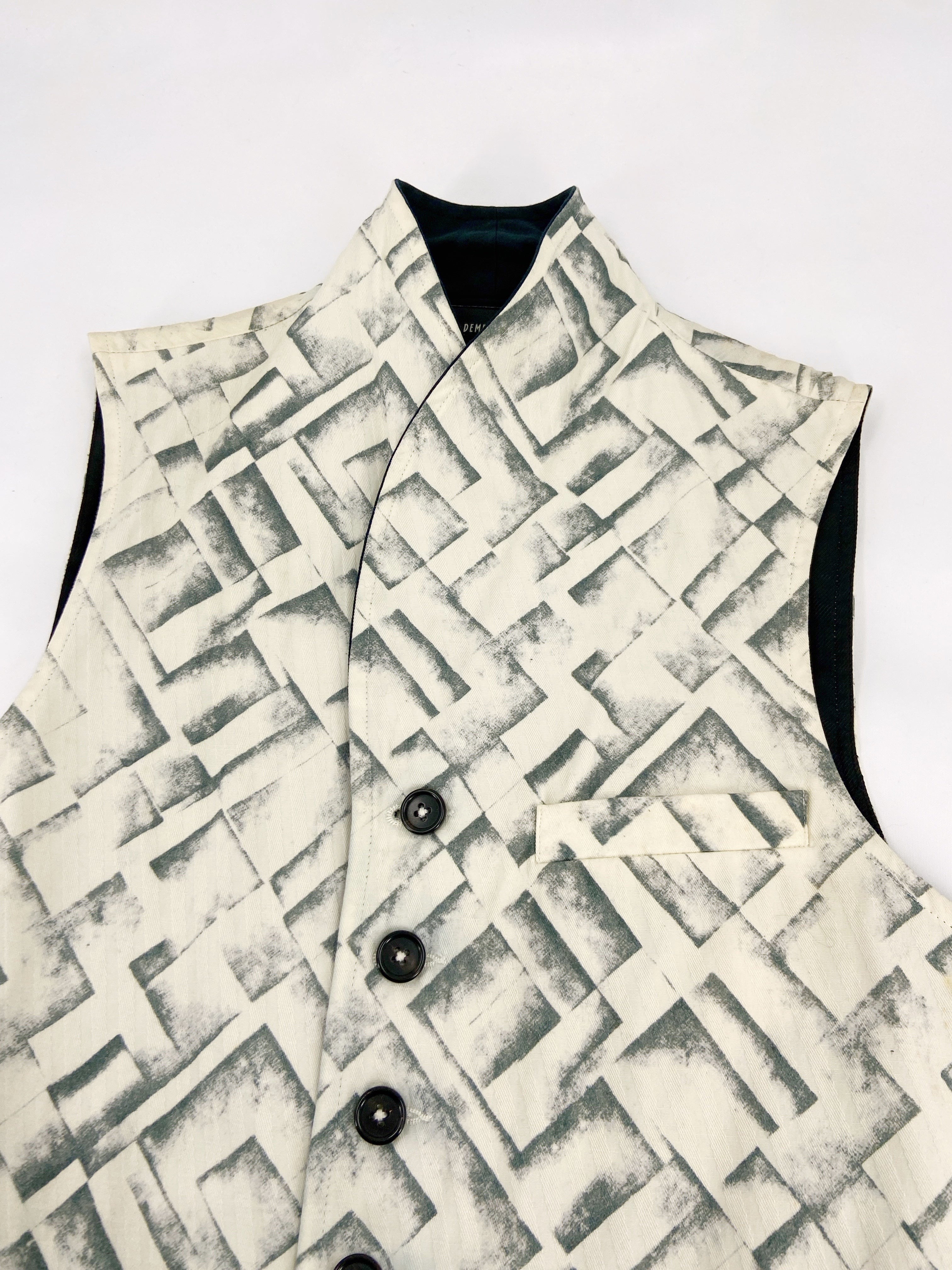 Ann Demeulemeester Spring 2008 Abstract Tyre Print Gillet Vest Top XS - 9