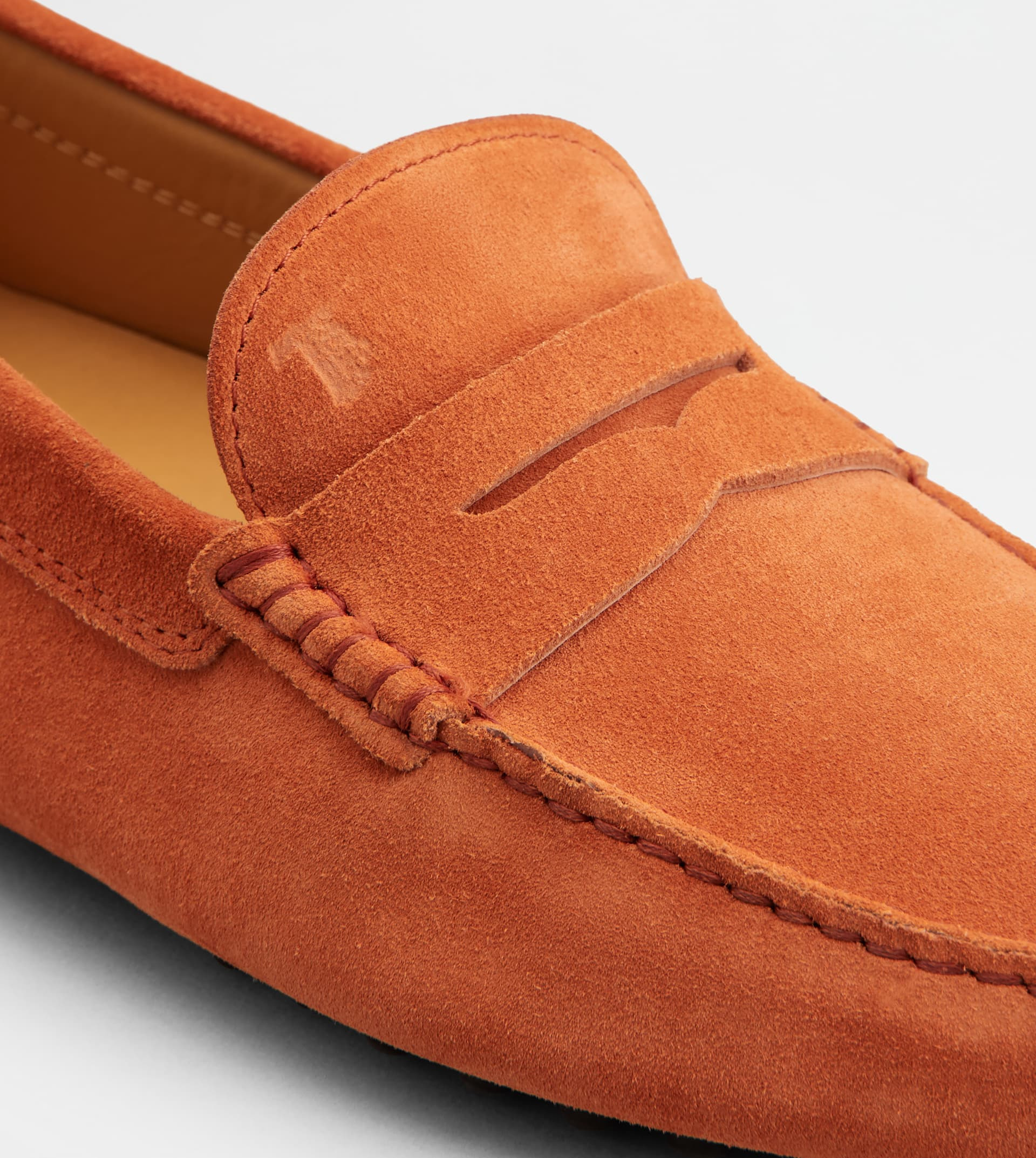 GOMMINO DRIVING SHOES IN SUEDE - ORANGE - 6