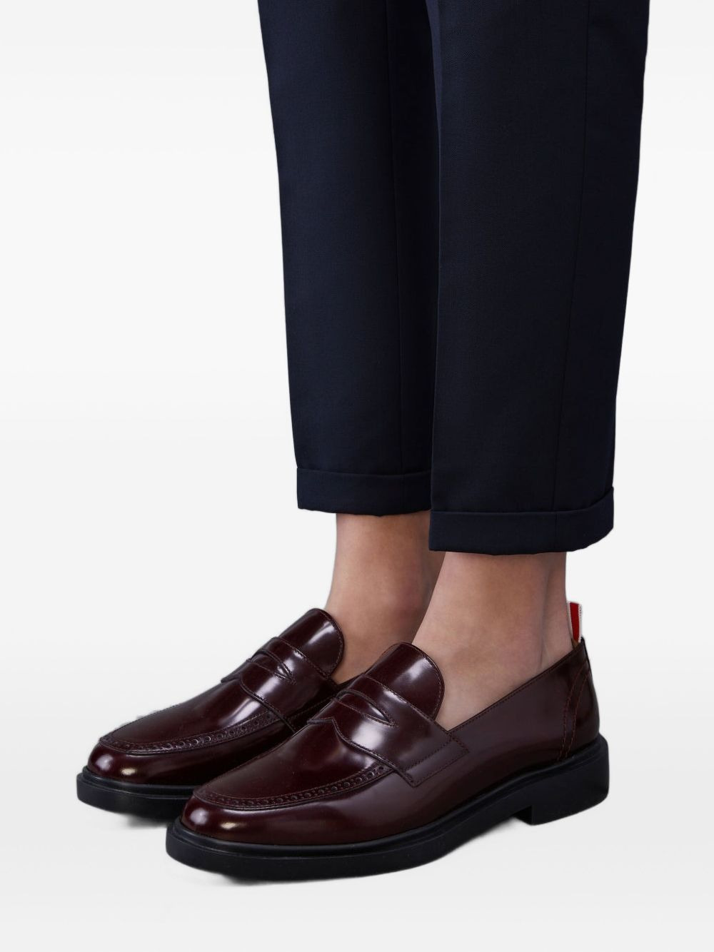 penny leather loafers - 4