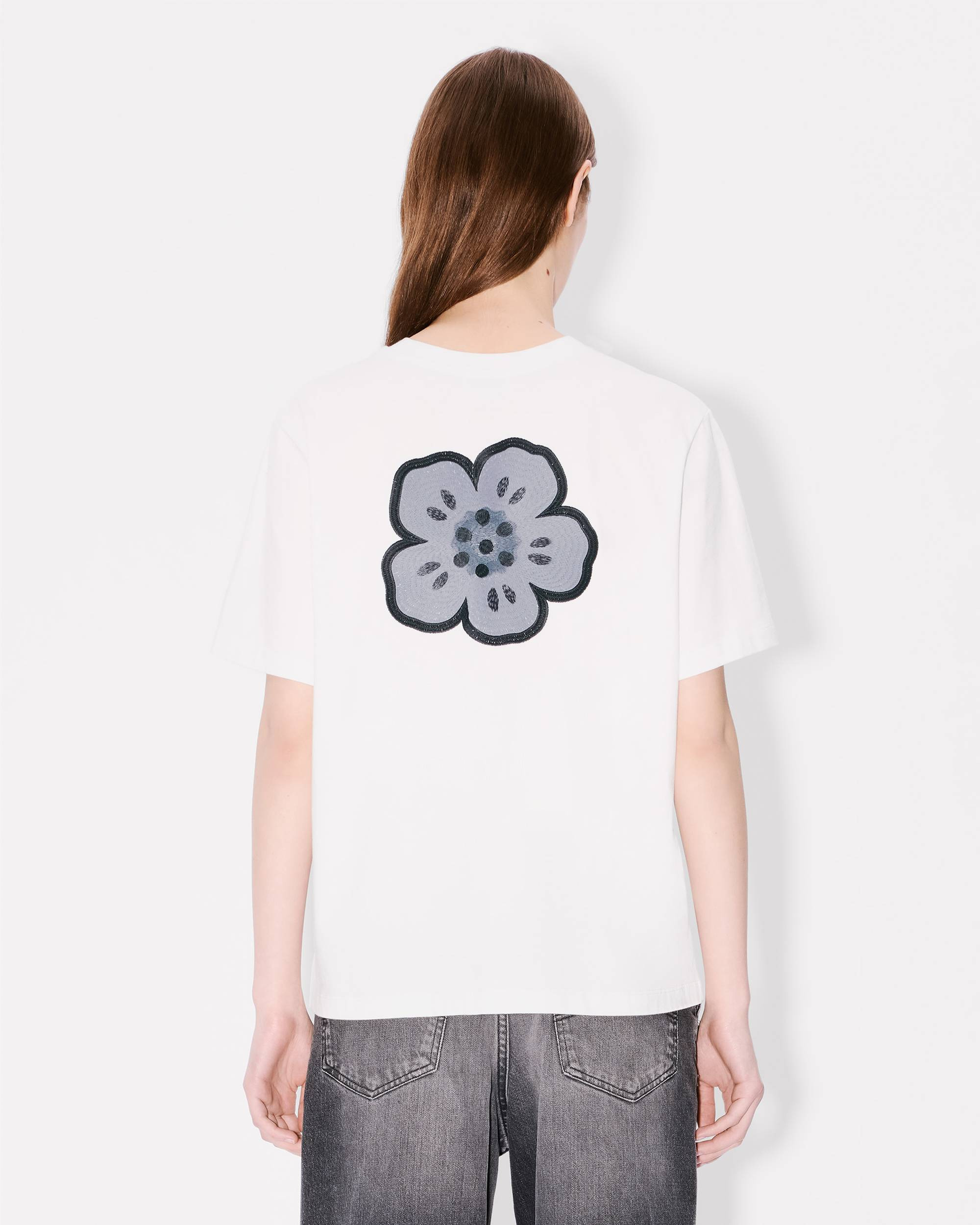 'Boke Flower' embroidered relax T-shirt - 4