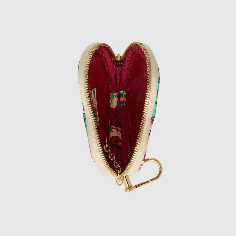 GUCCI Ophidia GG heart-shaped key case outlook