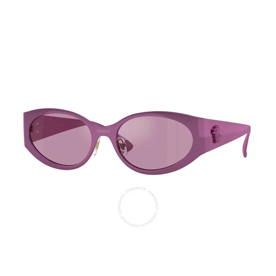 Versace Violet Mirror Silver Oval Ladies Sunglasses VE2263 1503AK 56 - 1