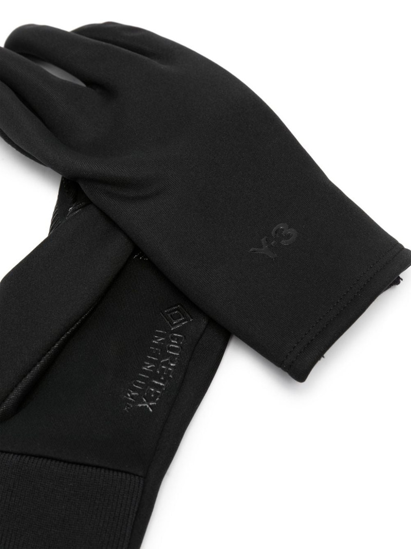 Y-3 logo-embossed anti-slip gloves outlook