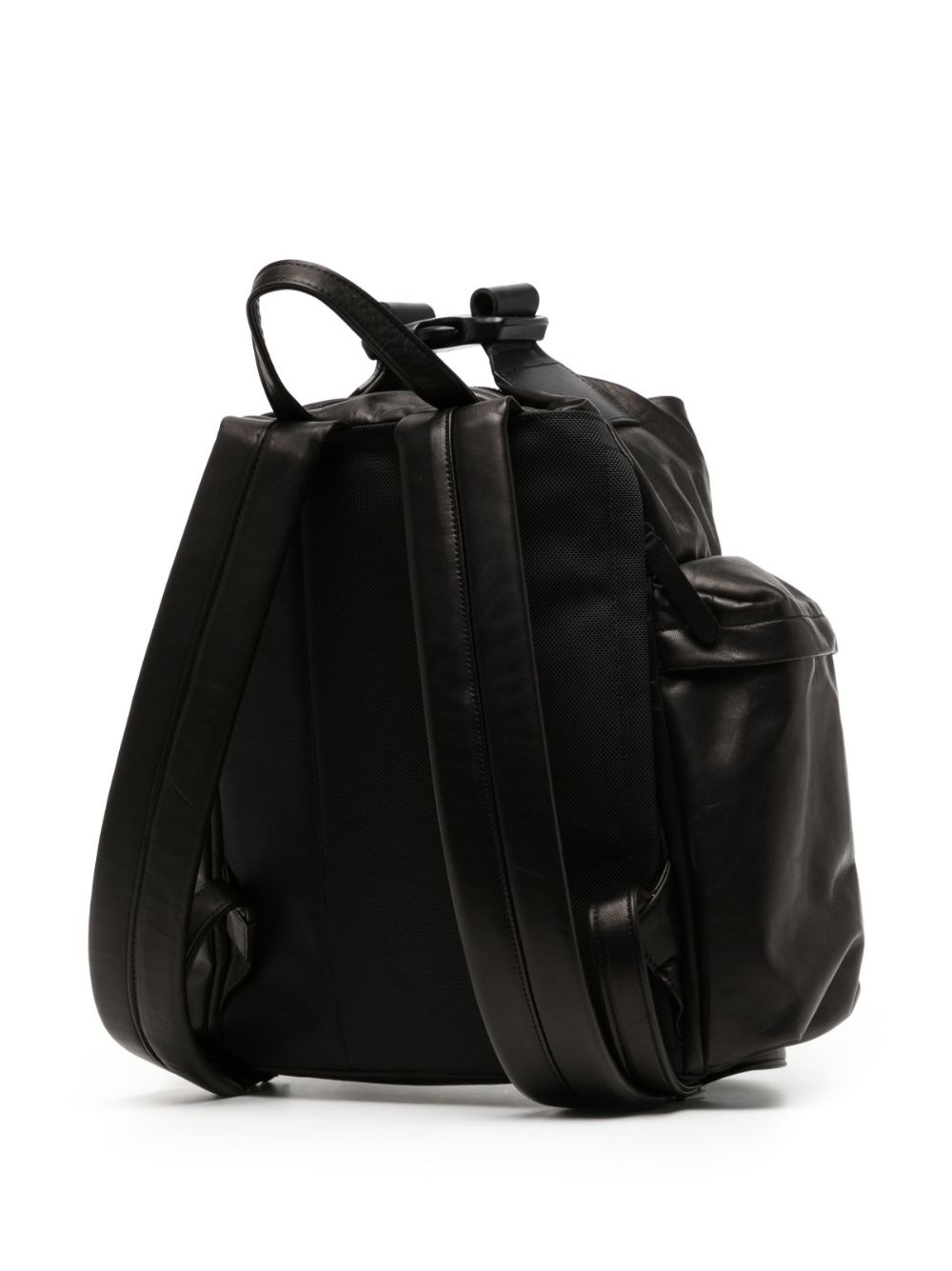 multiple-pocket leather backpack - 3
