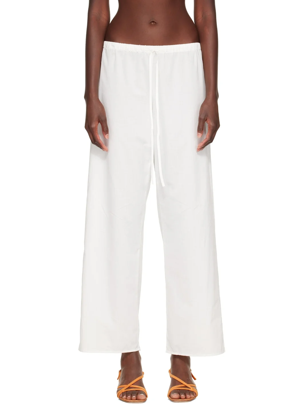 White 'The Pant' Lounge Pants - 1