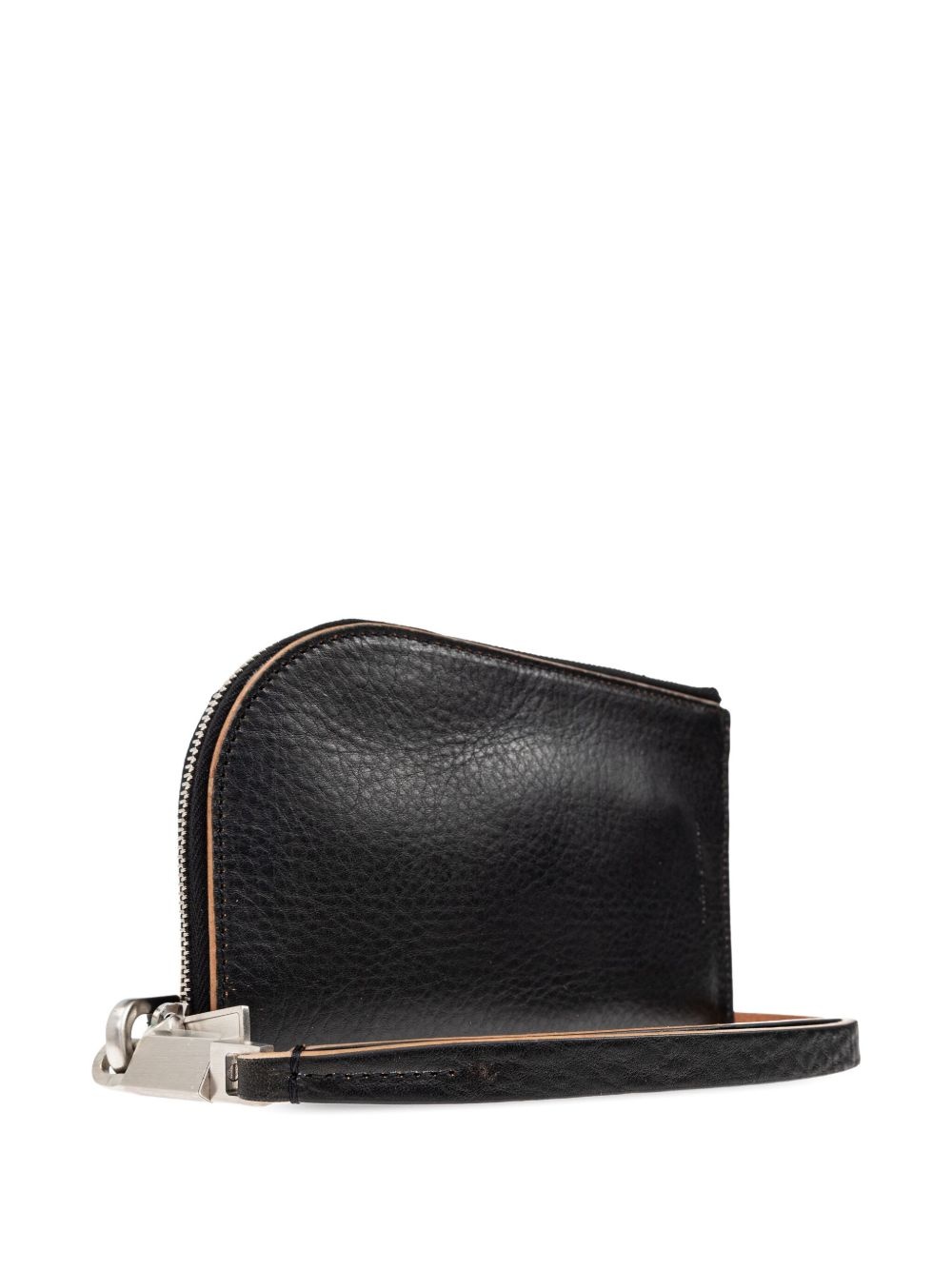 curved zip leather wallet - 3