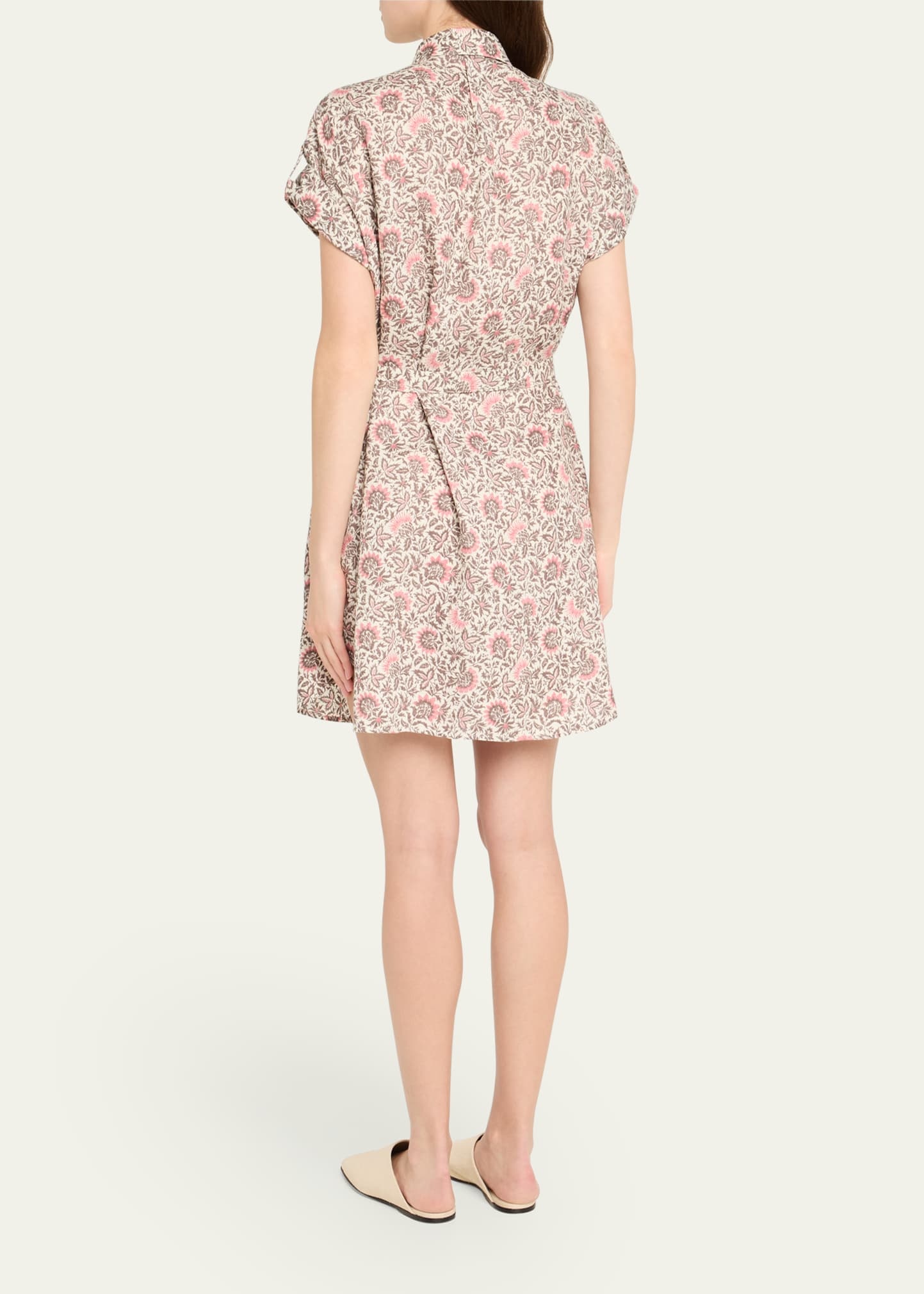 Idris Riserva San Nicolo Twill Belted Mini Shirtdress - 3