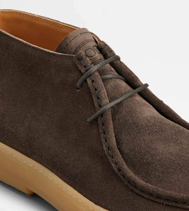 WINTER GOMMINO ANKLE BOOTS IN SUEDE - BROWN 5