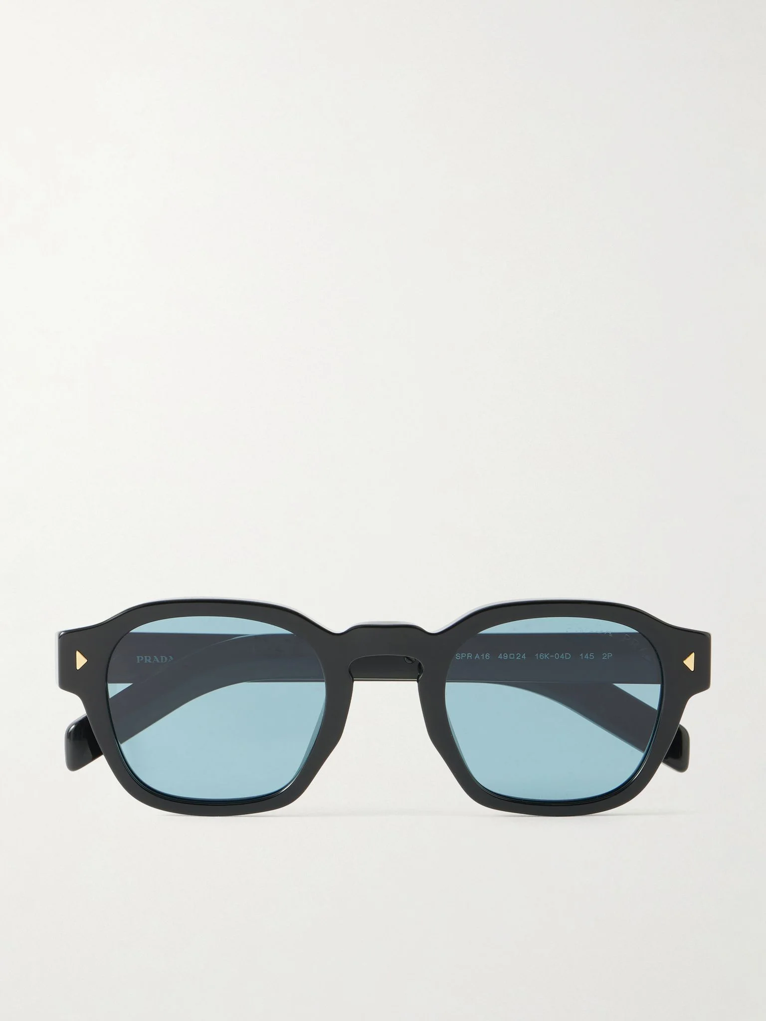 Round-Frame Acetate Sunglasses Black - 1